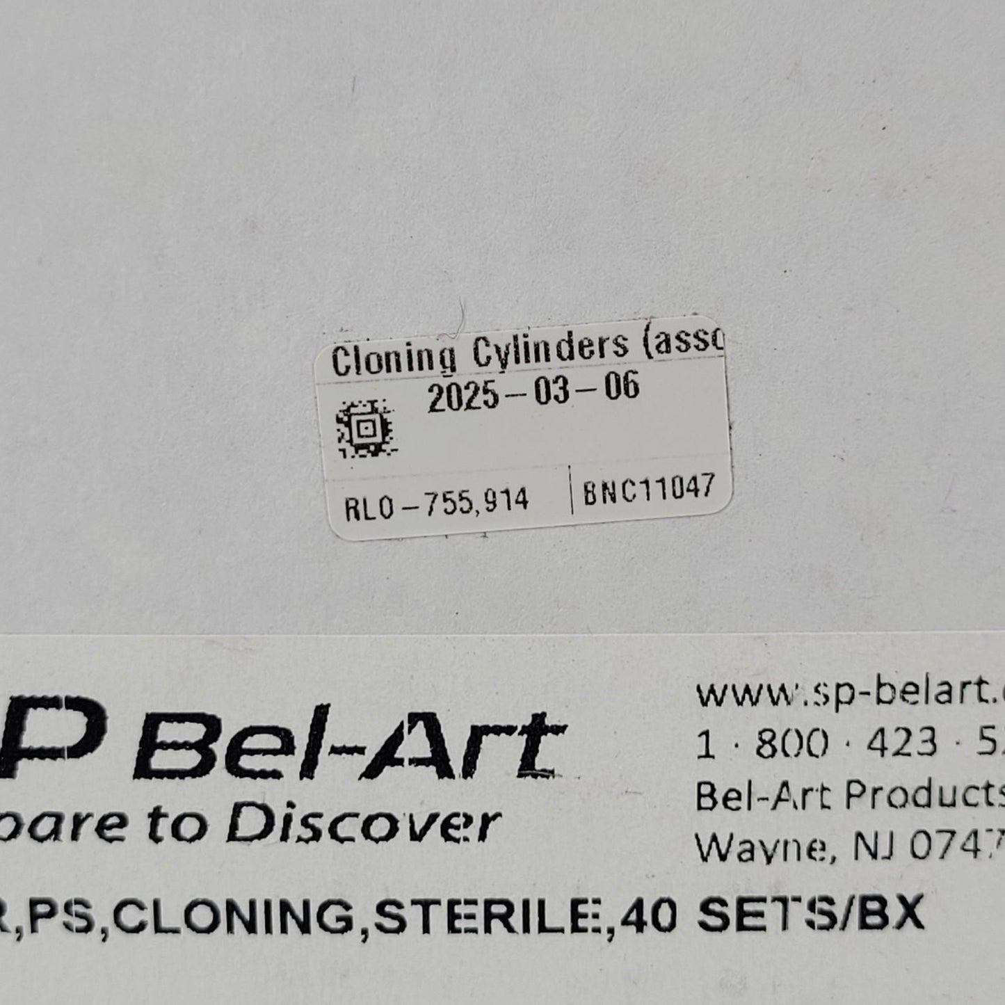 SP Bel-Art 378470000 Cloning Cylinders Sterile 40ea of 37847-0100, -0200, 0300