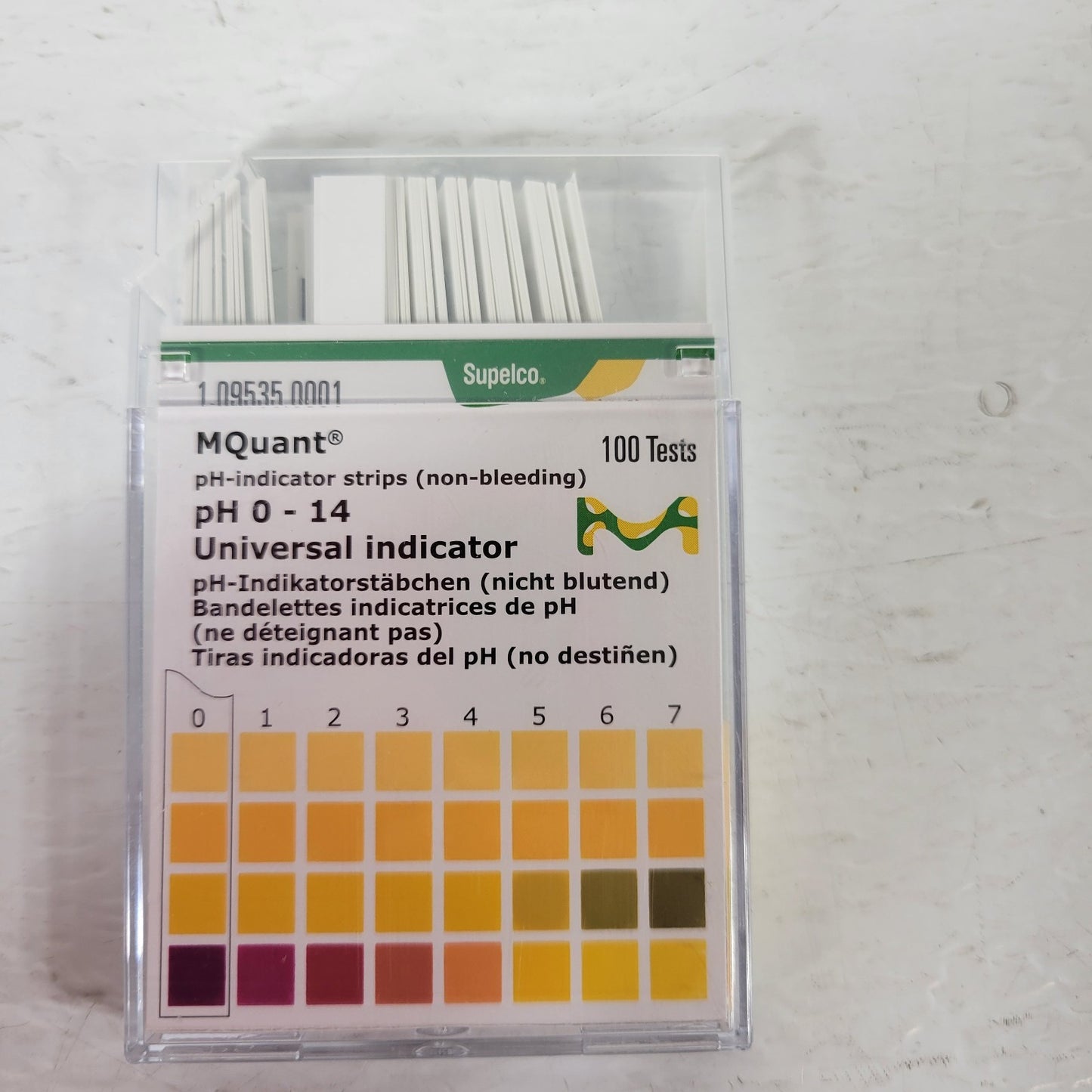 Supelco MQuant 1.09535.0001 pH Indicator Strips pH 0-14 Universal Indicator