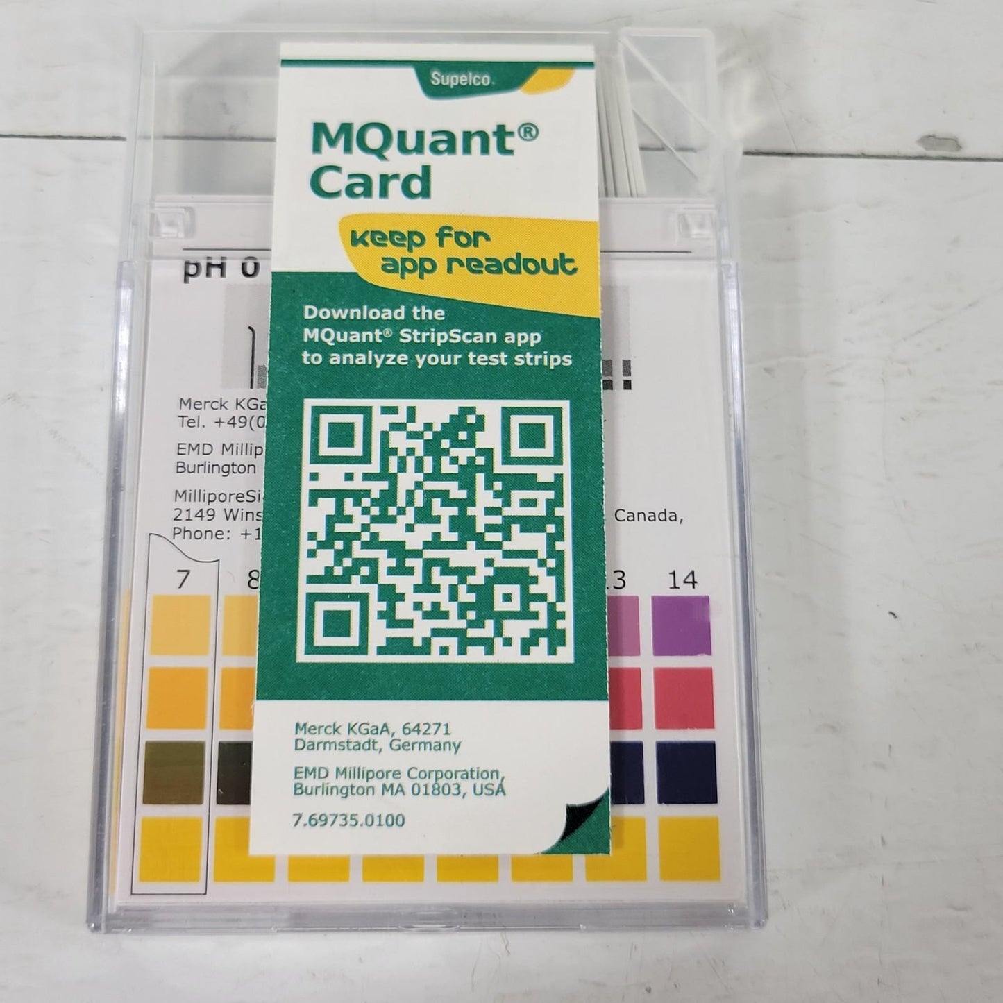 Supelco MQuant 1.09535.0001 pH Indicator Strips pH 0-14 Universal Indicator