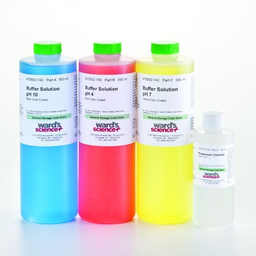 Ward's Science 470233-572 pH Buffer Kit w/ Solutions pH 10 pH 4 pH 7 & KCl