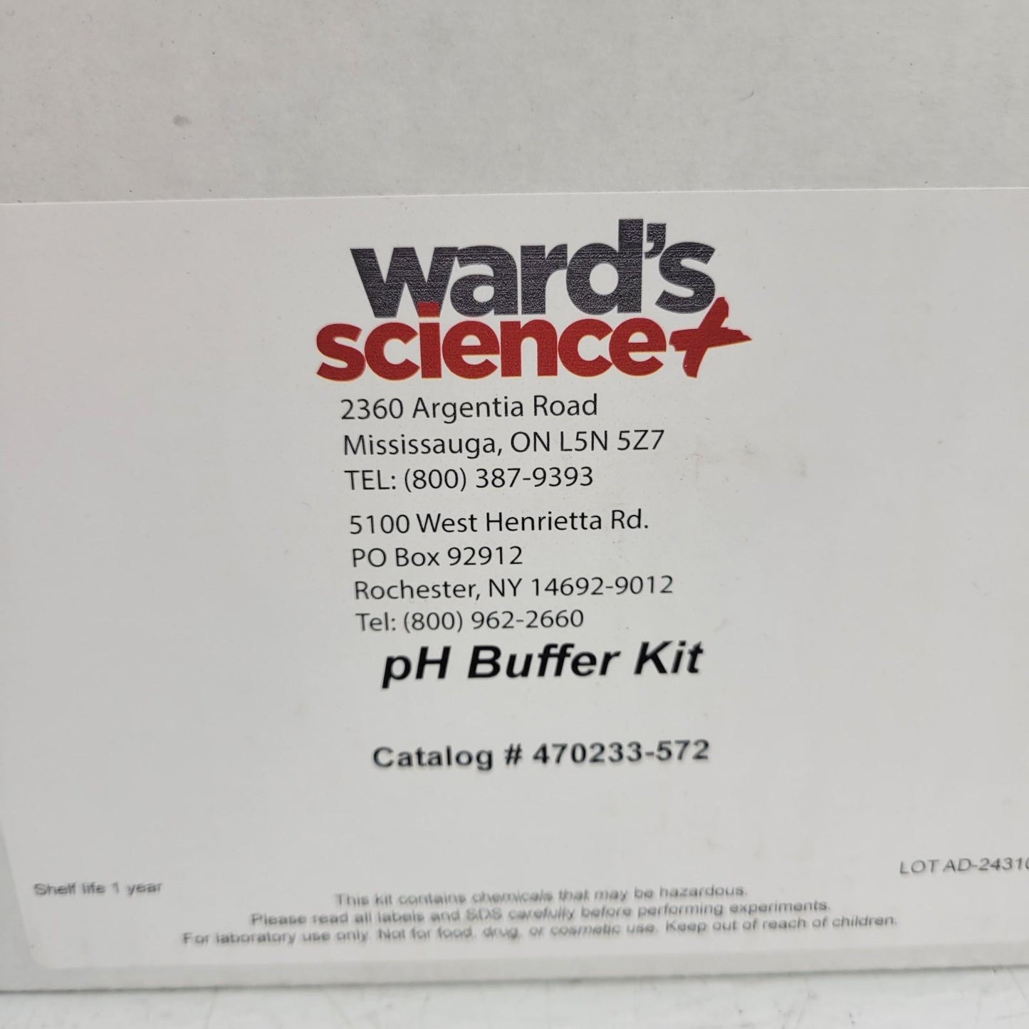 Ward's Science 470233-572 pH Buffer Kit w/ Solutions pH 10 pH 4 pH 7 & KCl