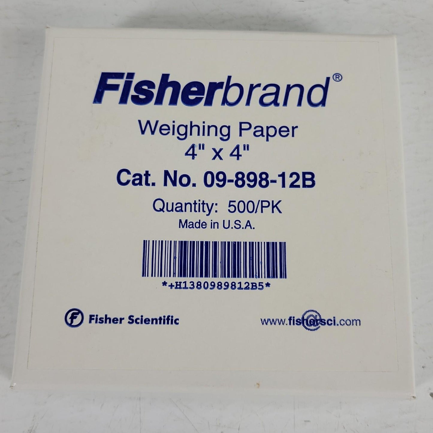 Fisher Scientific 09-898-12B Weighing Paper 4"x4" ~400 Papers