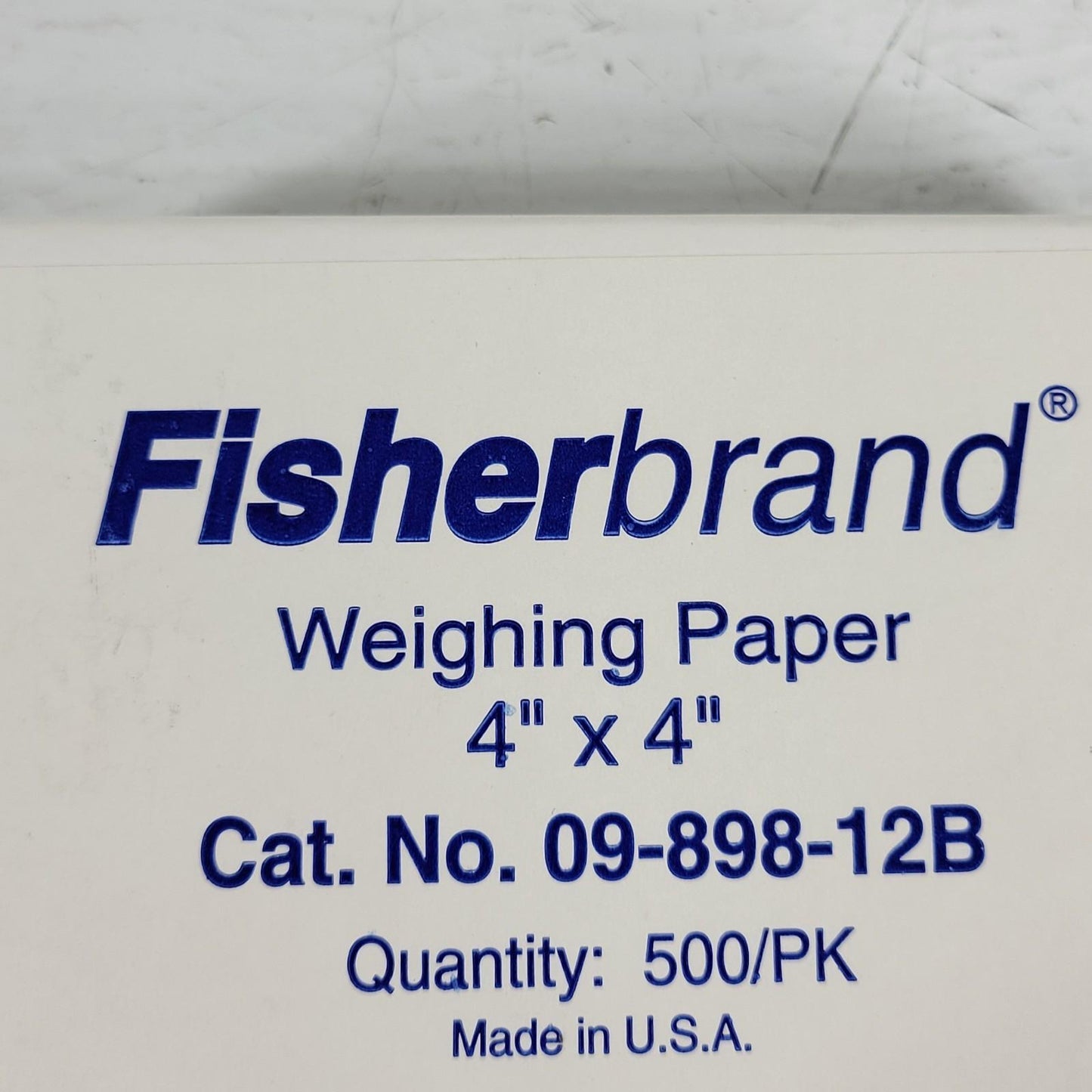 Fisher Scientific 09-898-12B Weighing Paper 4"x4" ~400 Papers