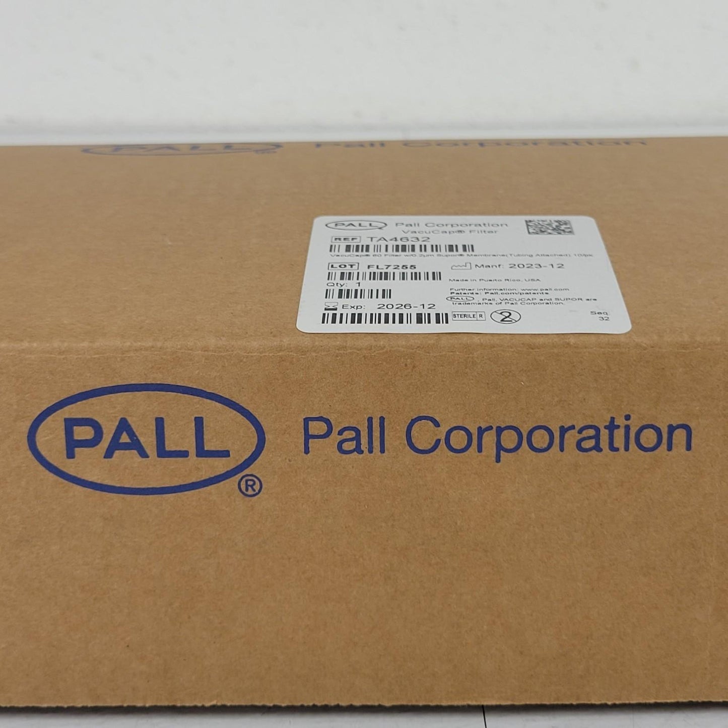 8-Pack Pall TA4632 VacuCap 60 Filter 0.2µm Supor Membrane Tubing Attached