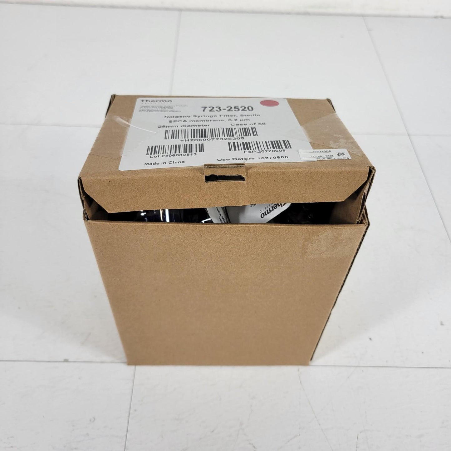 50Pack Nalgene 723-2520 Syringe Filter Sterile SFCA Membrane 0.2µm 25mm Diameter