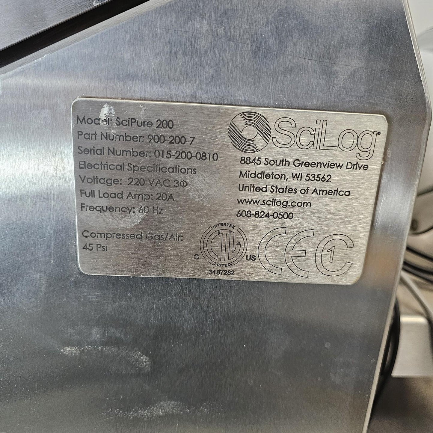 SciLog SciPure 200 Automated Single-Use TFF System NovaSep GMP QuattroFlow 2010