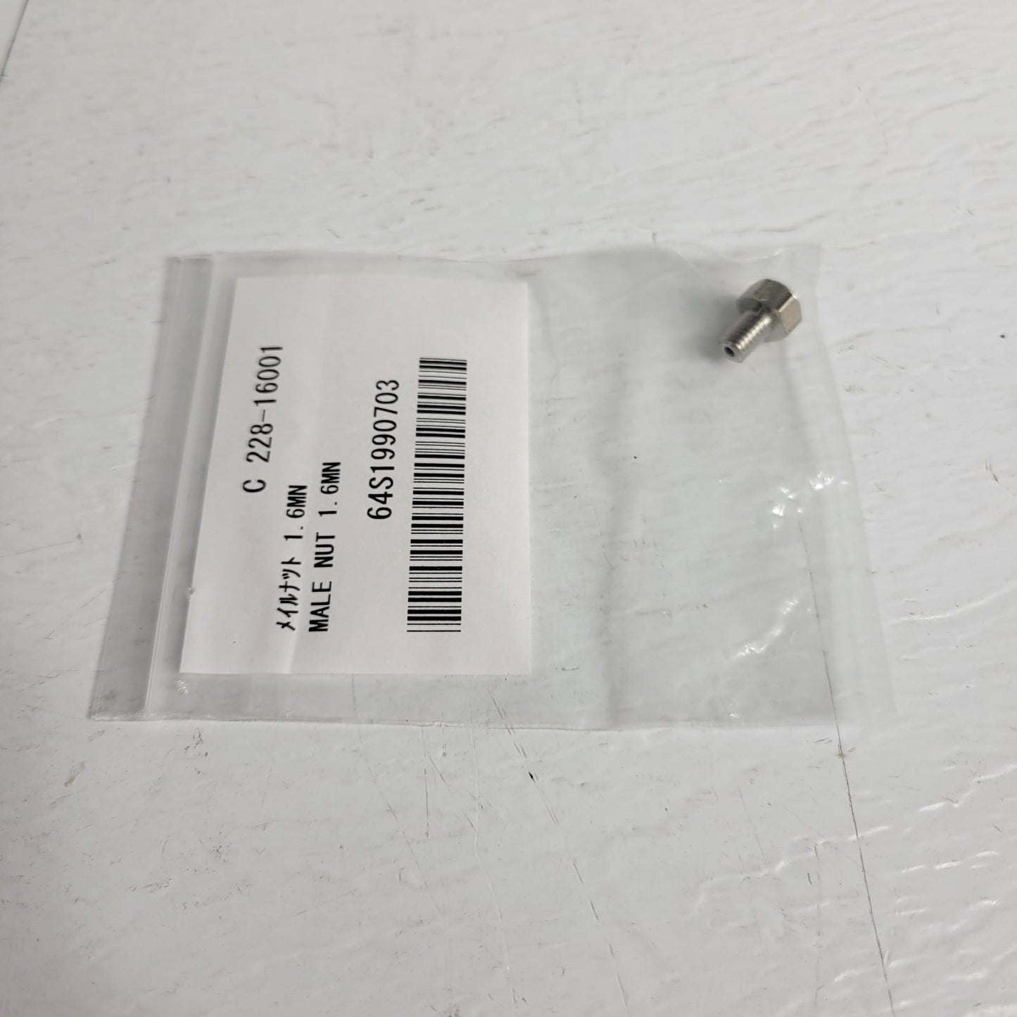 Shimadzu 228-16001 Male Nut 1.6MN For 1/16" OD Tubing 1pcs/pack
