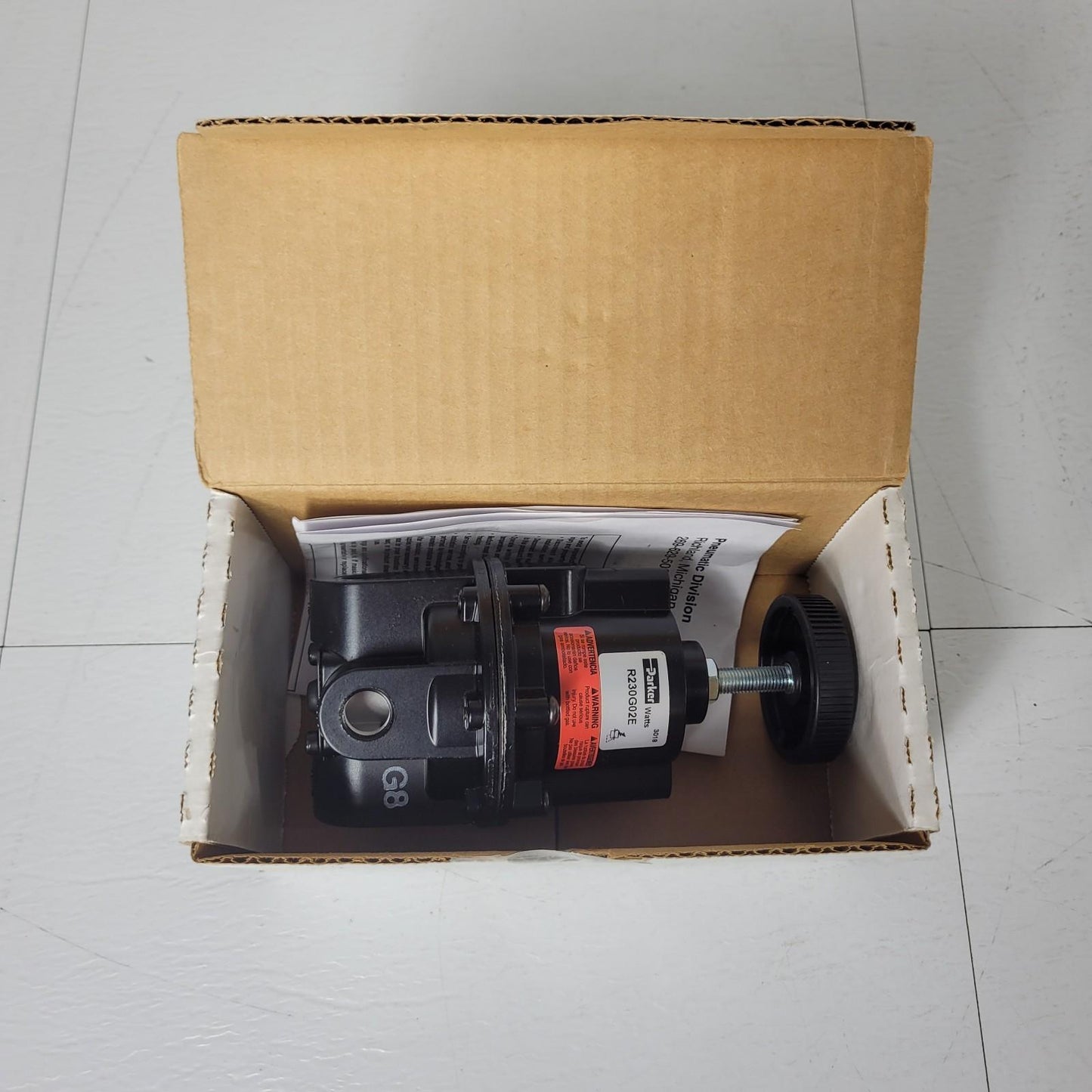 Parker R230G02E 1/4" BSPP High Flow Precision Pressure Regulator 0-2 PSI
