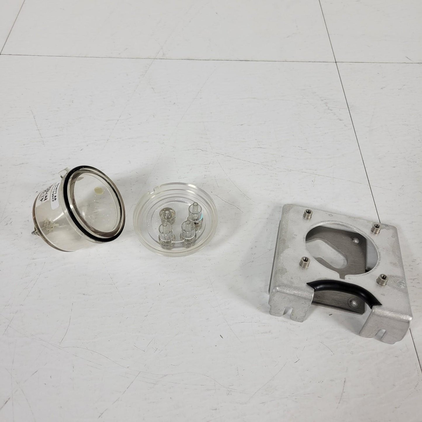Lot of 2 Beckman Coulter B93671 Waste Bowl Analyzer Bottom Drain Port Easy Clean
