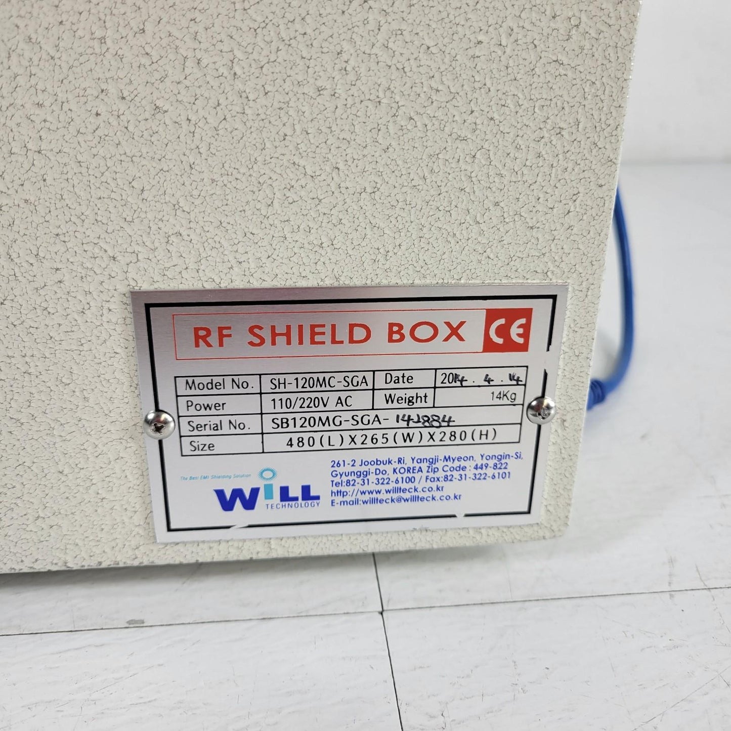 Google Motorola Anechoic Chamber RF Shield Box SH-120MC-SGA Dev 4G 5G GHz Cell