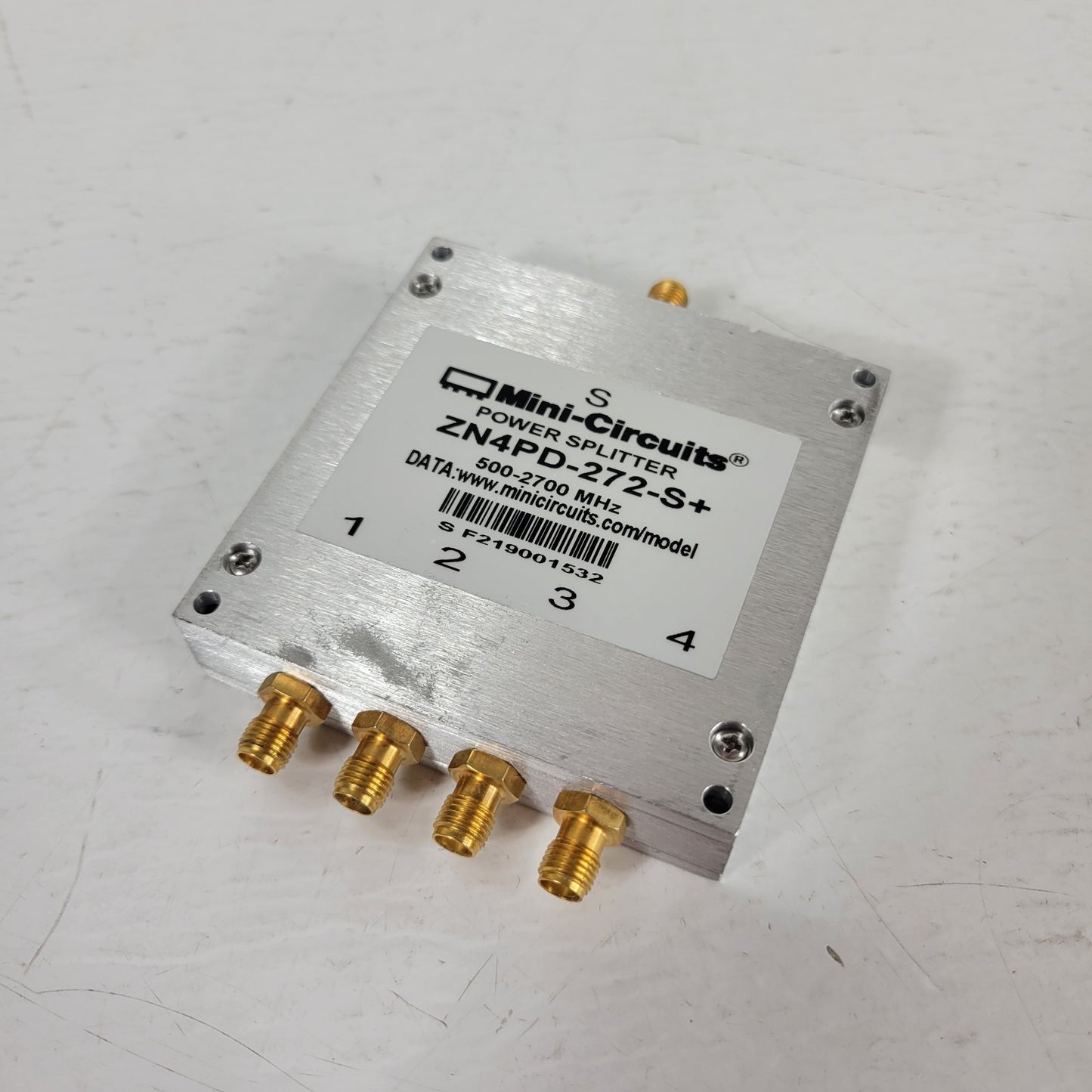 Mini Circuits ZN4PD-272-S+ Plus Power Splitter Device Four Way SMA 500-2700MHz