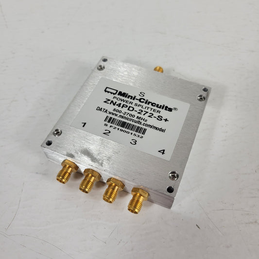 Mini Circuits ZN4PD-272-S+ Plus Power Splitter Device Four Way SMA 500-2700MHz