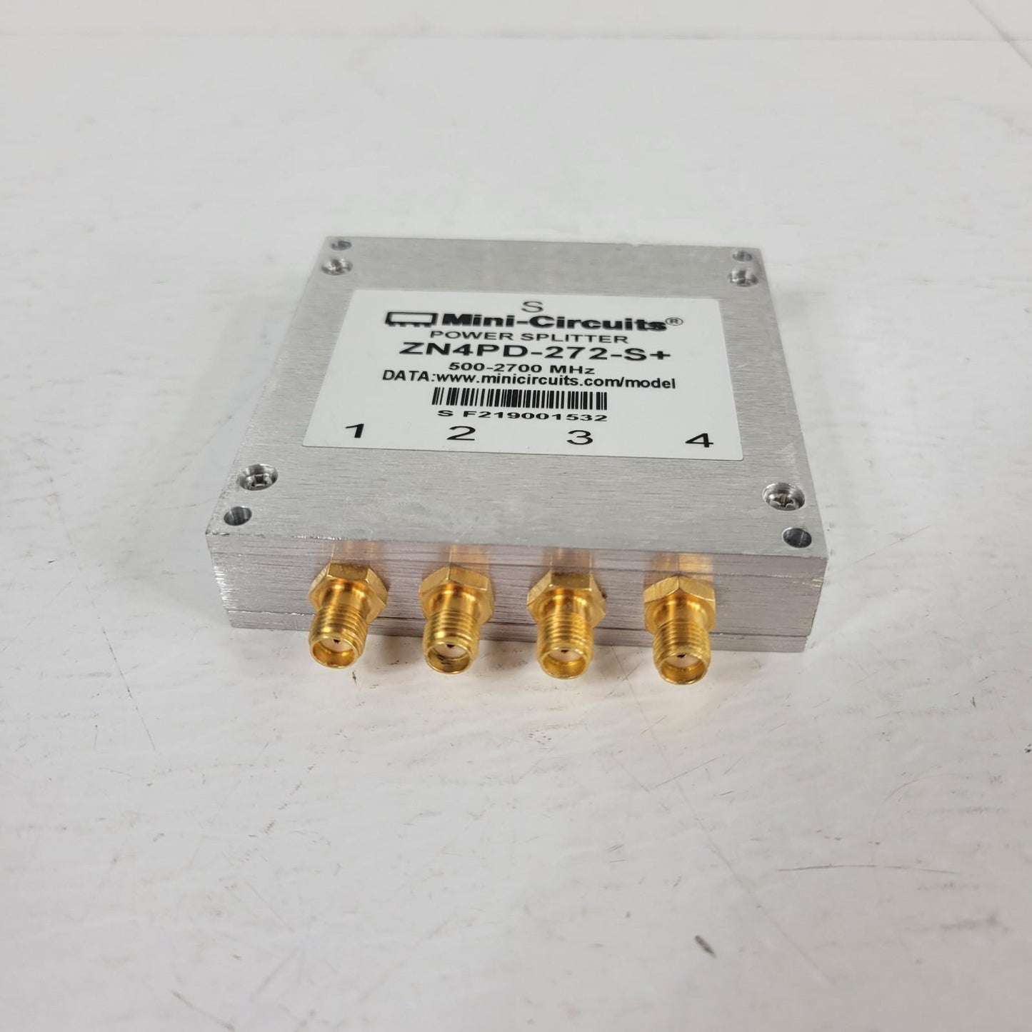Mini Circuits ZN4PD-272-S+ Plus Power Splitter Device Four Way SMA 500-2700MHz
