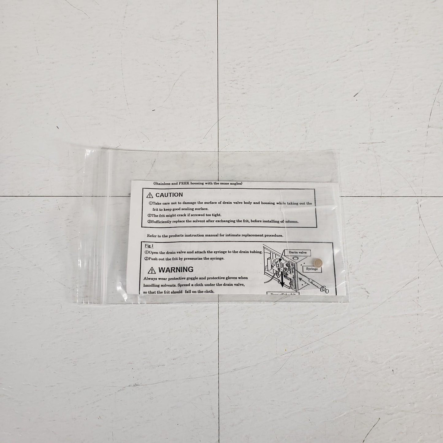 Shimadzu 228-90547 Replacement Frit With Installation Instructions HPLC Systems
