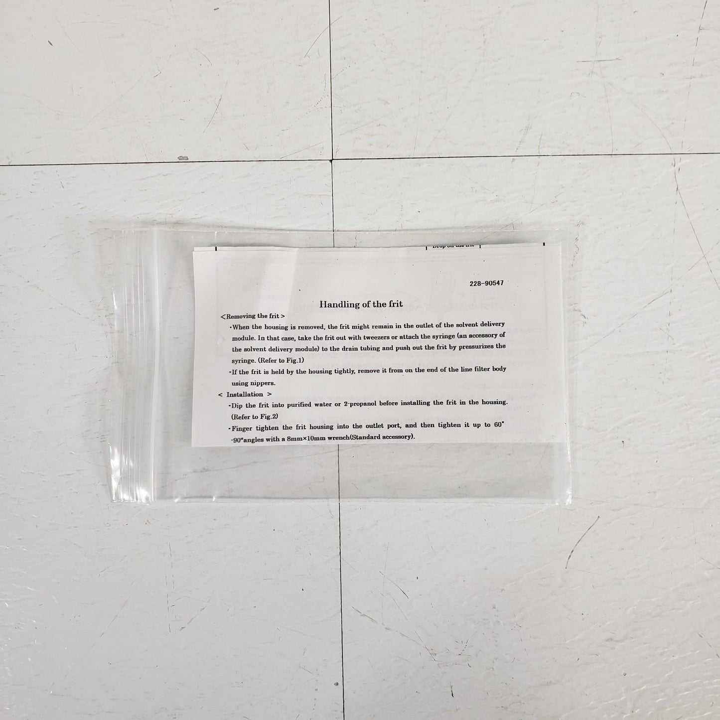 Shimadzu 228-90547 Replacement Frit With Installation Instructions HPLC Systems