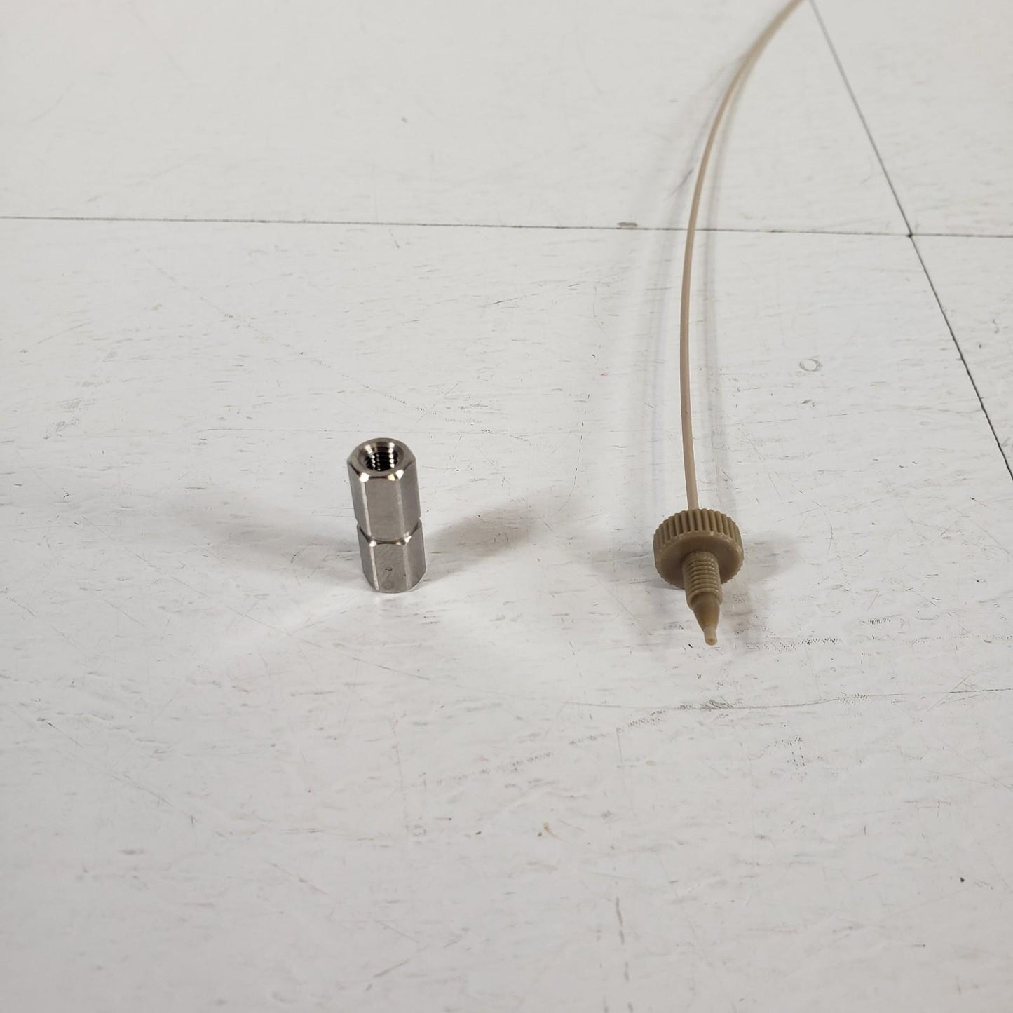 Shimadzu PEEK Tubing 1/16" 1.6mm OD Approximately 28" With Threaded Fitting
