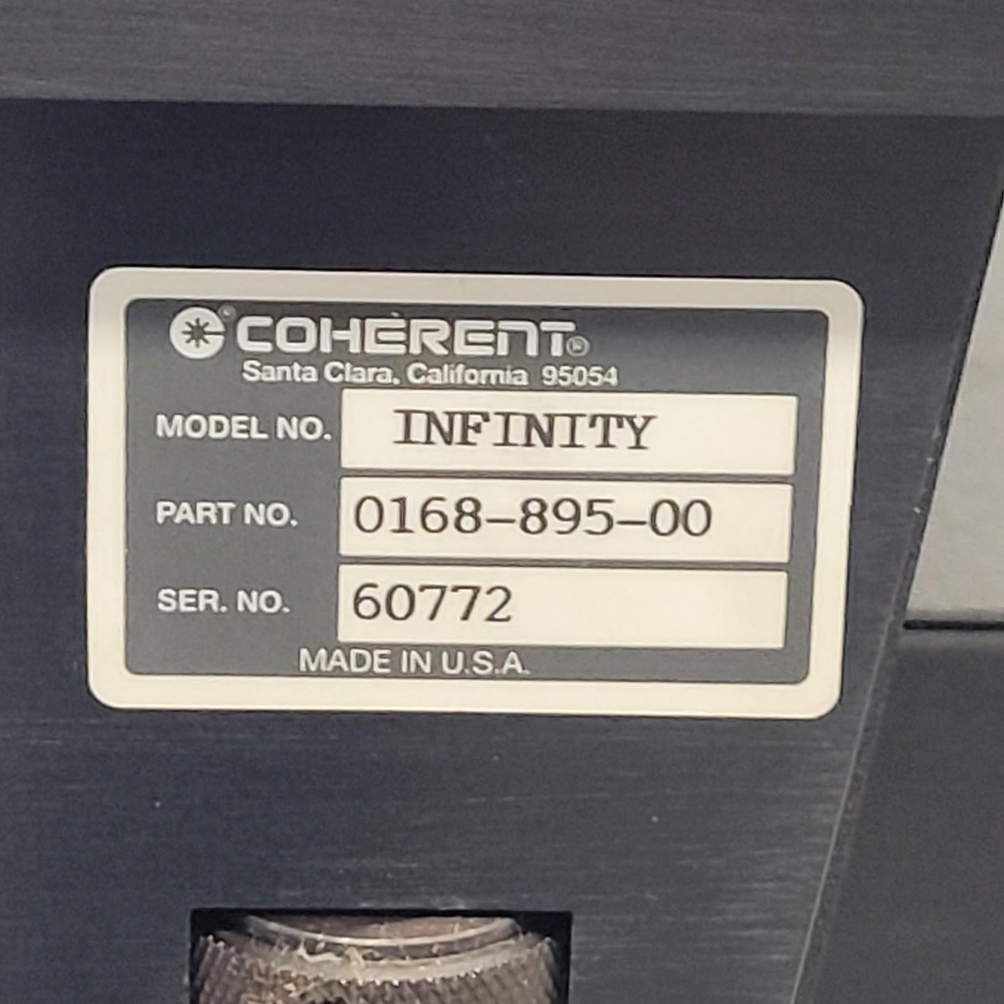 Coherent Infinity 40-100 Tunable Nd:YAG Laser Head 40 Watt Power 1064nm 532/355