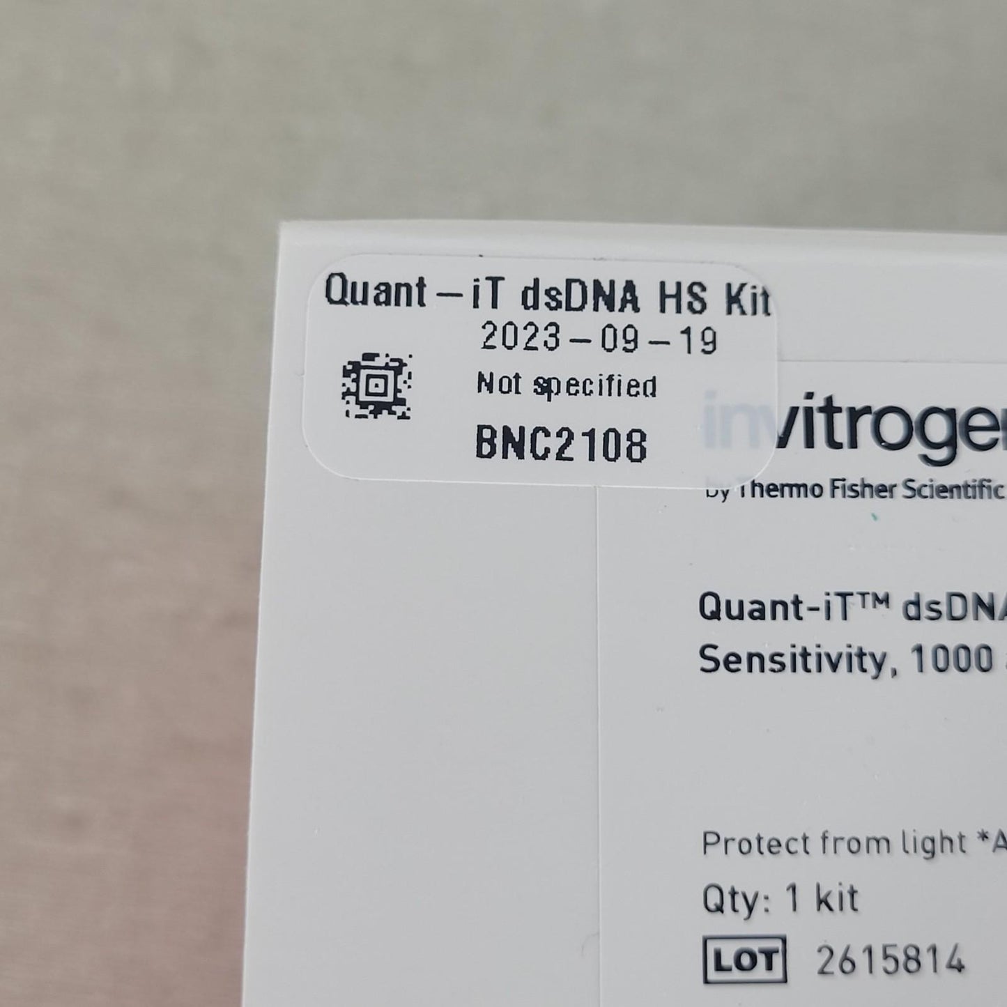 Thermo Invitrogen Q33120 Quant-iT dsDNA Assay Kit High Sensitivity