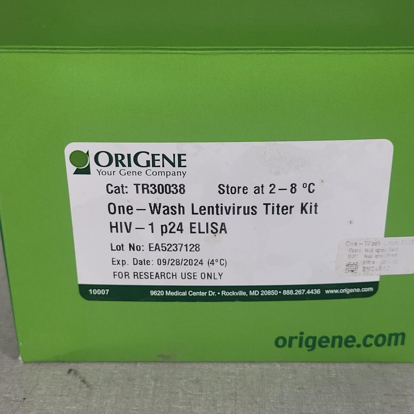 Origene TR30038 One-Wash Lentivirus Titer Kit p24 ELISA 96 Assays