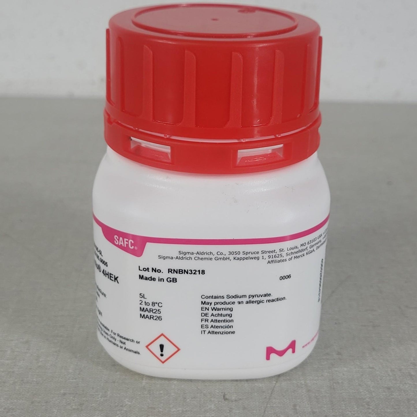 Sigma Aldrich Millipore 125195-5L Cellvento 4HEK for HEK 293 Cell Culture