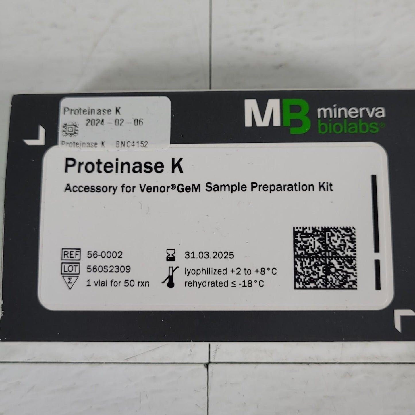 Minerva Biolabs 56-0002 Proteinase K  50 Extractions Mycoplasma DNA