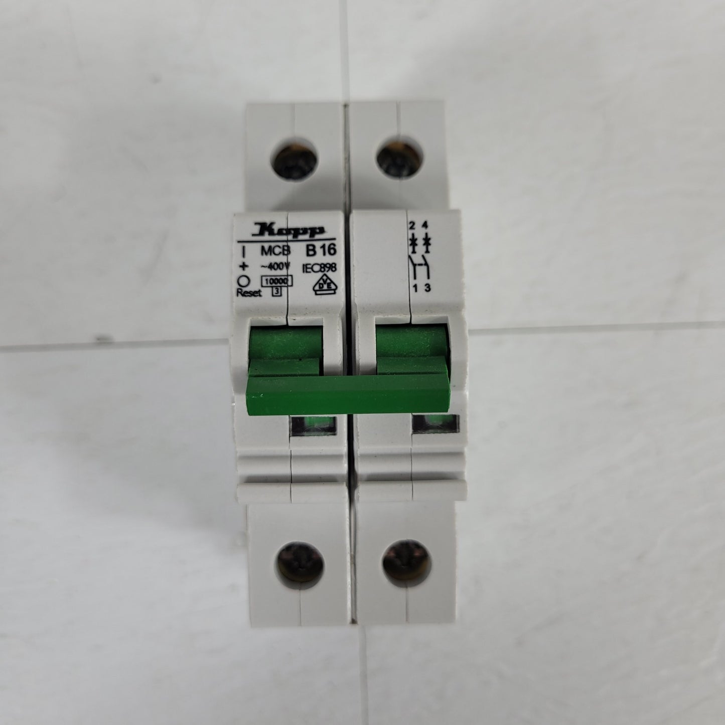 Kopp MCB B16 400V 16A IEC 947-2 Icu 00062 30714 2 Pole Circuit Breaker