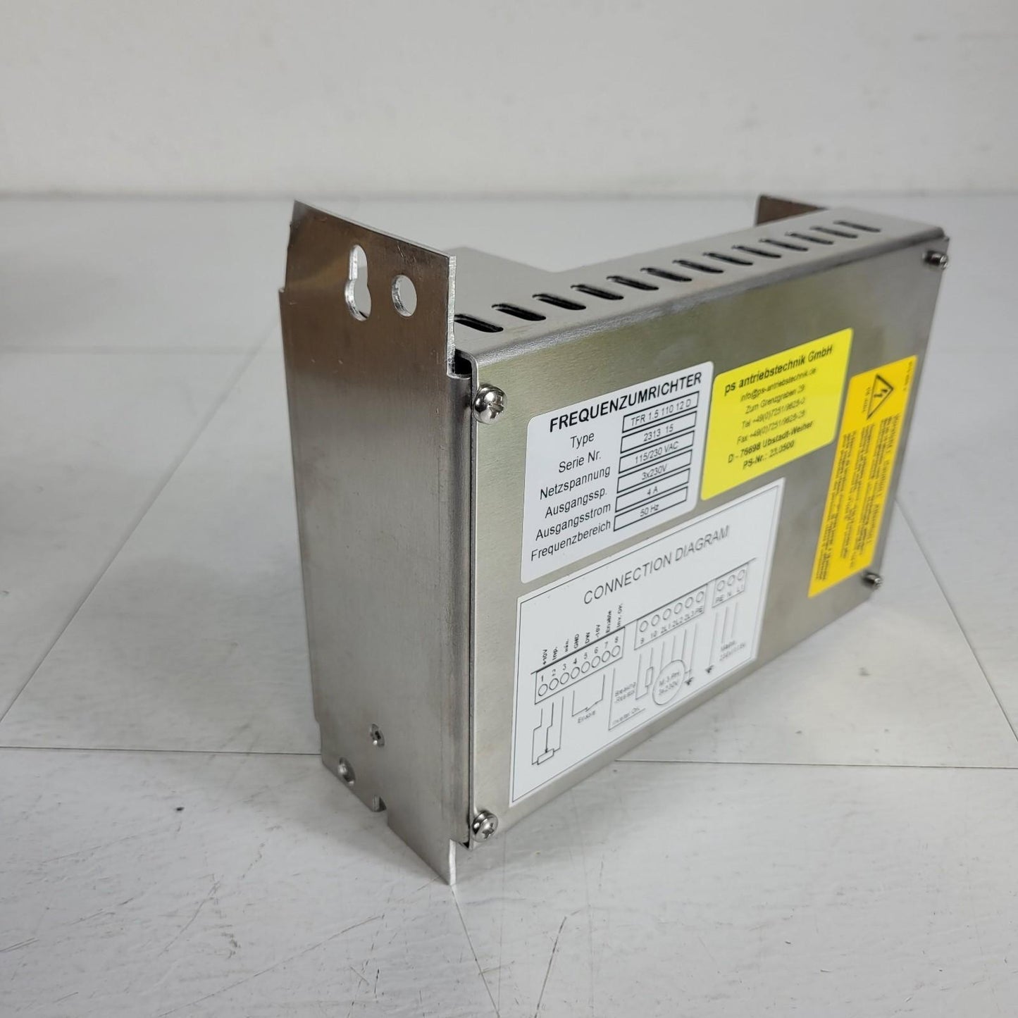 FRITSCH Frequency Converter 86.4520.06 TFR 1.5M 11012D 230V/115V 4A 50Hz