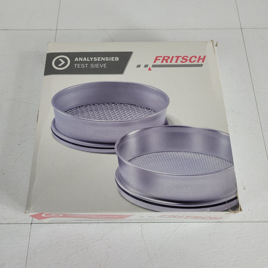 FRITSCH 35.2120.03 Test Sieve 8" DIA x 2" ASTM E11 3.35mm w/ Compliance Cert.