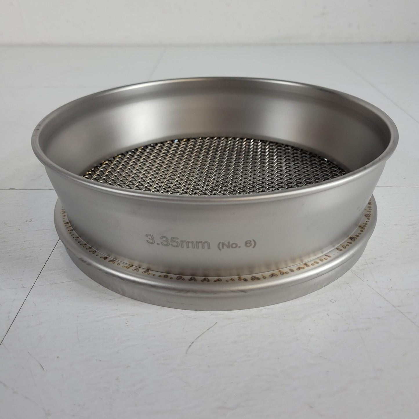 FRITSCH 35.2120.03 Test Sieve 8" DIA x 2" ASTM E11 3.35mm w/ Compliance Cert.