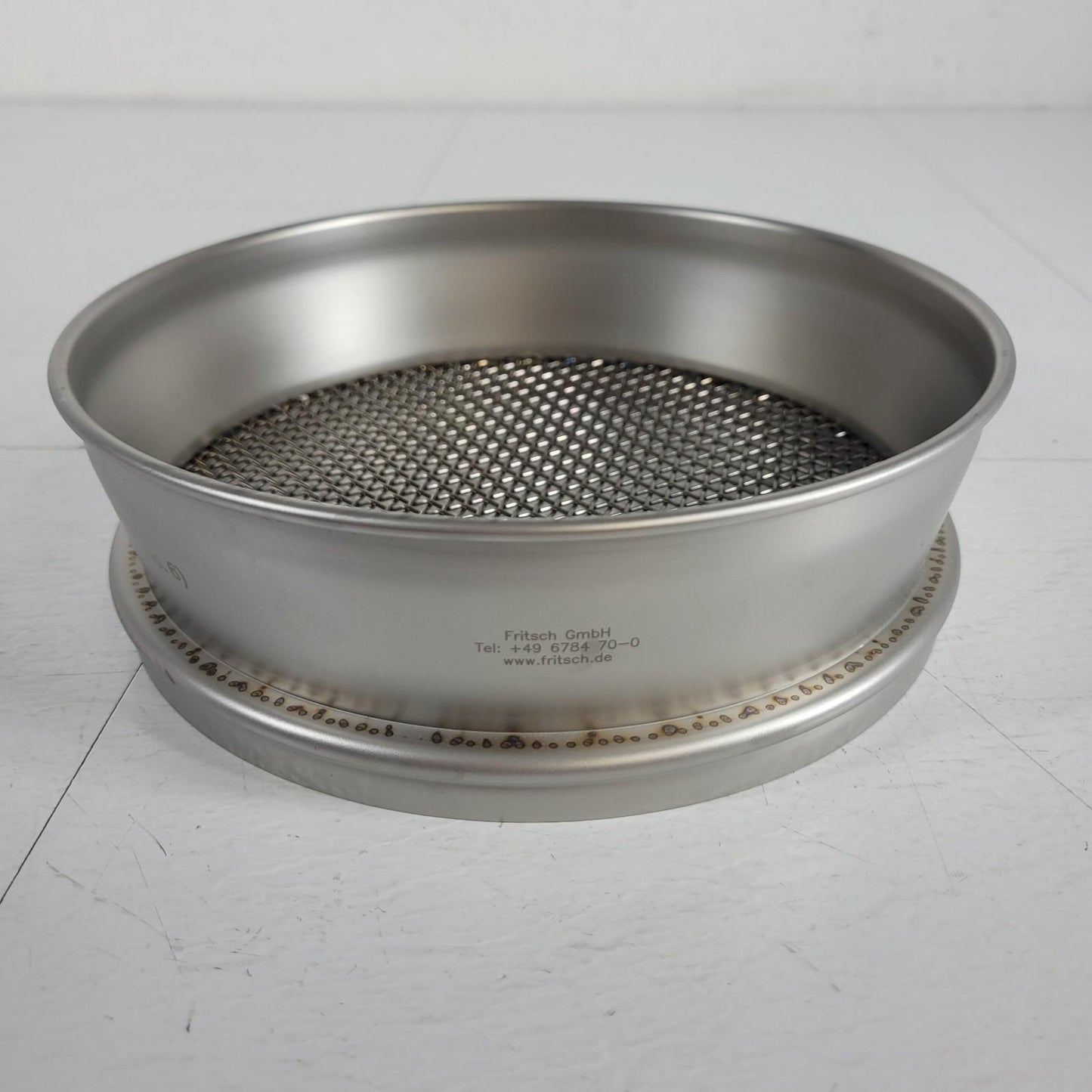 FRITSCH 35.2120.03 Test Sieve 8" DIA x 2" ASTM E11 3.35mm w/ Compliance Cert.