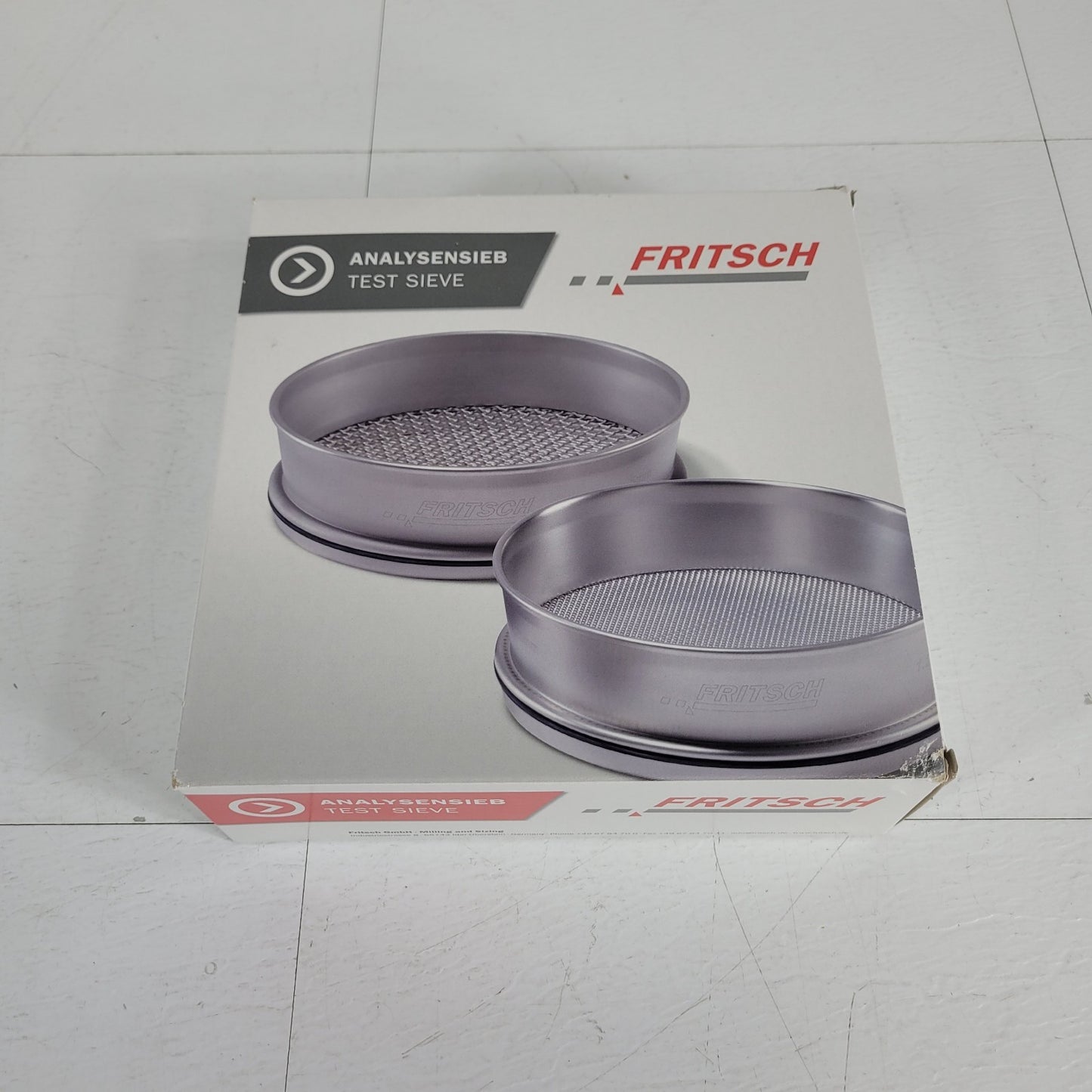 FRITSCH Venting Ring For Wet Sieving 8" DIA x 1" Height 31.1340.03 Stainless