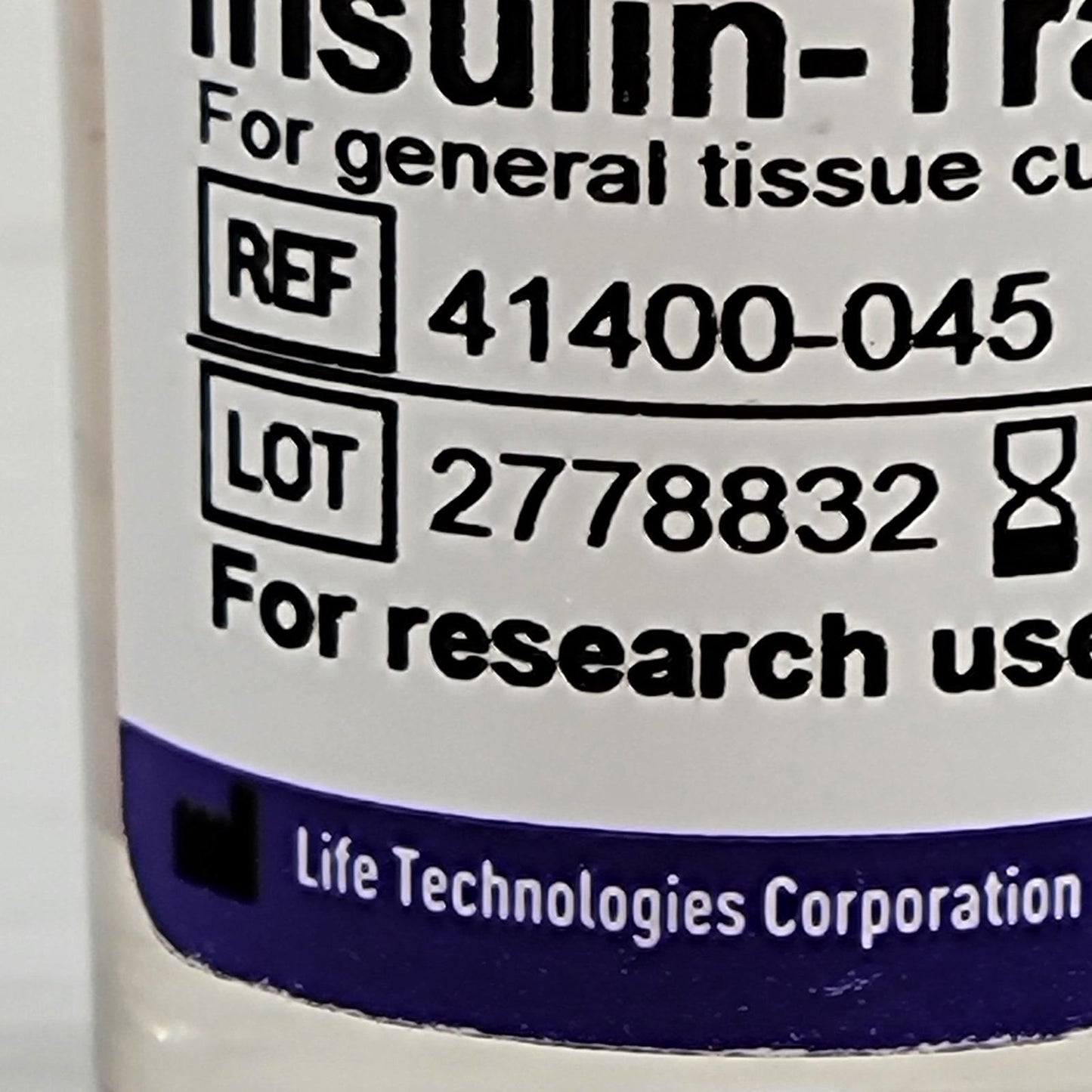 Thermo Gibco 41400-045 Insulin-Transferrin-Selenium ITS-G 100X 10ml Sterile