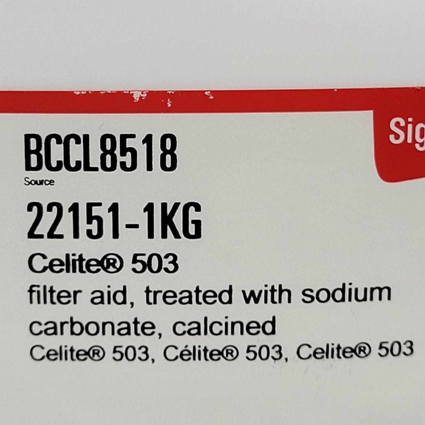 Sigma Aldrich 22151-1KG Celite 503 Filter Aid Treated Sodium Carbonate Calcined