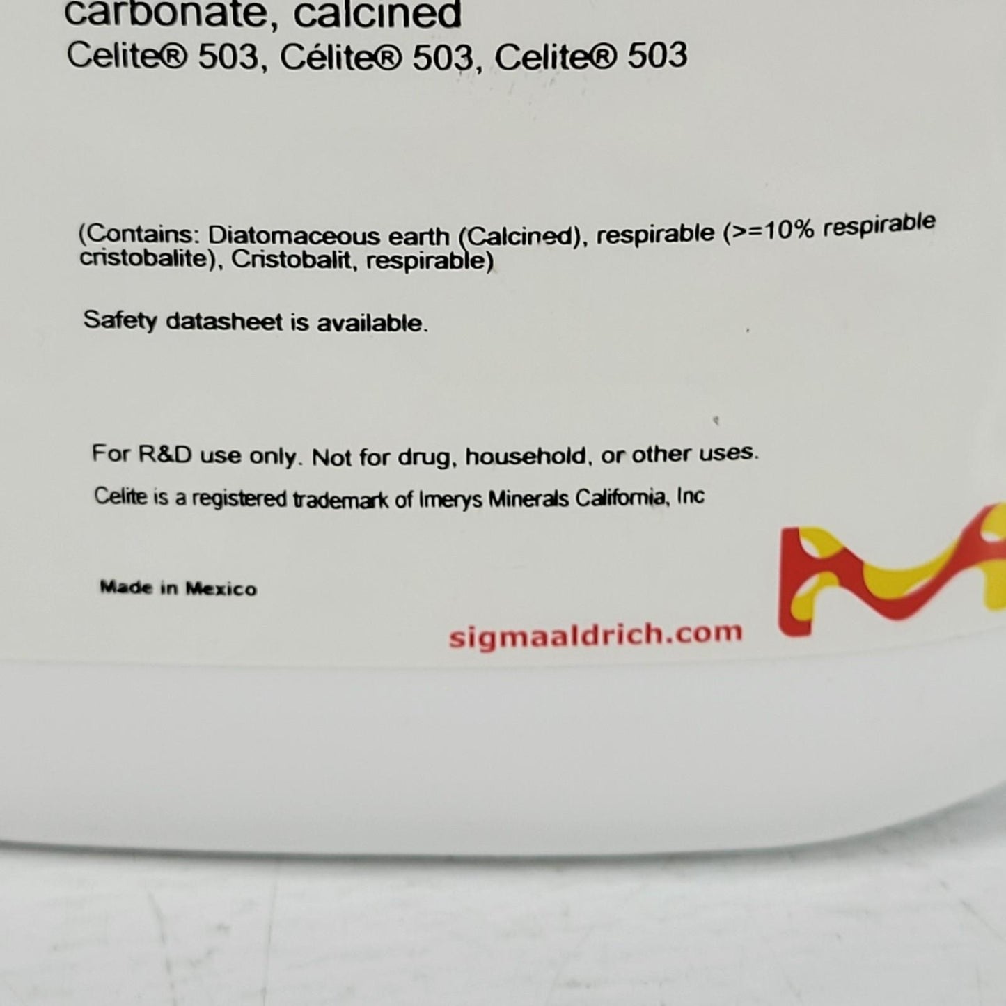 Sigma Aldrich 22151-1KG Celite 503 Filter Aid Treated Sodium Carbonate Calcined