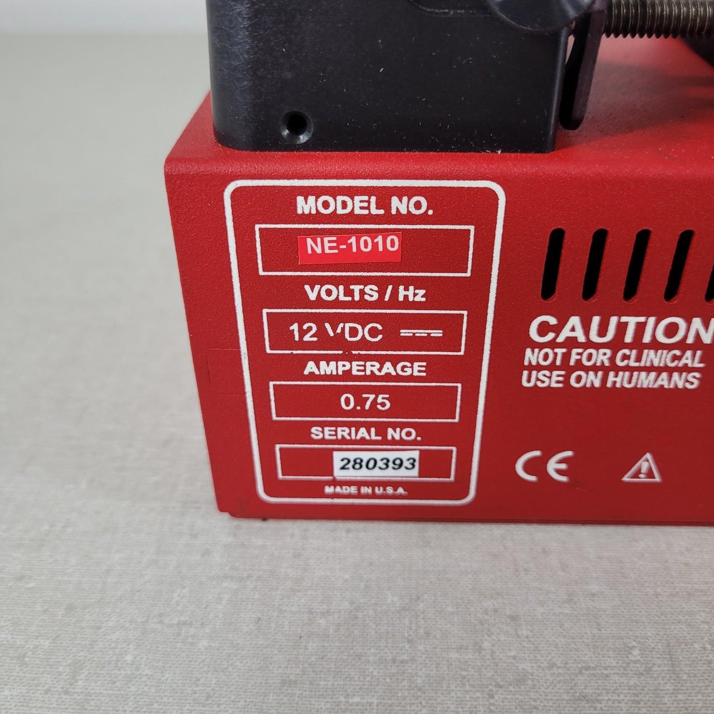 New Era Pump Systems NE-1010 Single Syringe Pump 12VDC .75A w/ Power Cord