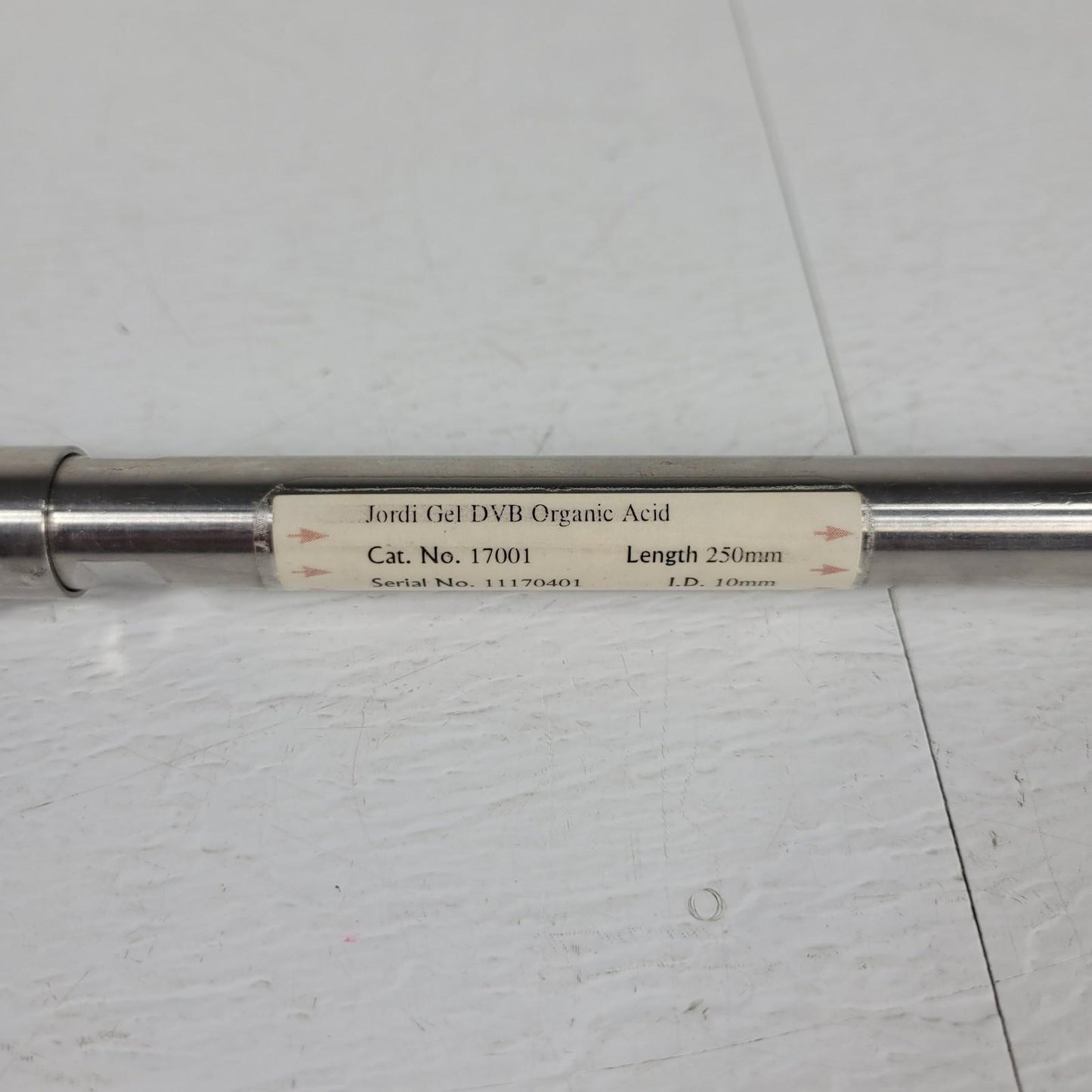 Jordi Labs 17001 Gel DVB Organic Acid 250mm x 10mm I.D. Chromatography Column