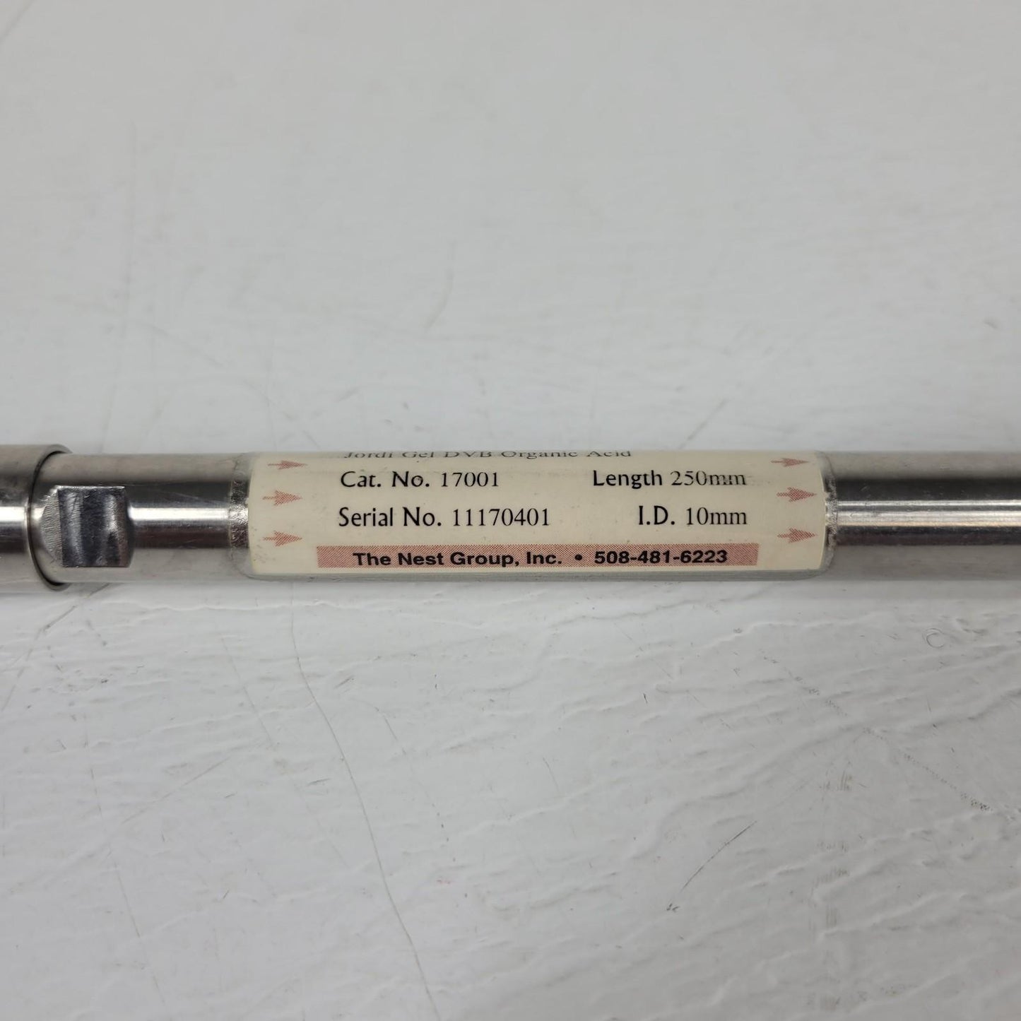 Jordi Labs 17001 Gel DVB Organic Acid 250mm x 10mm I.D. Chromatography Column