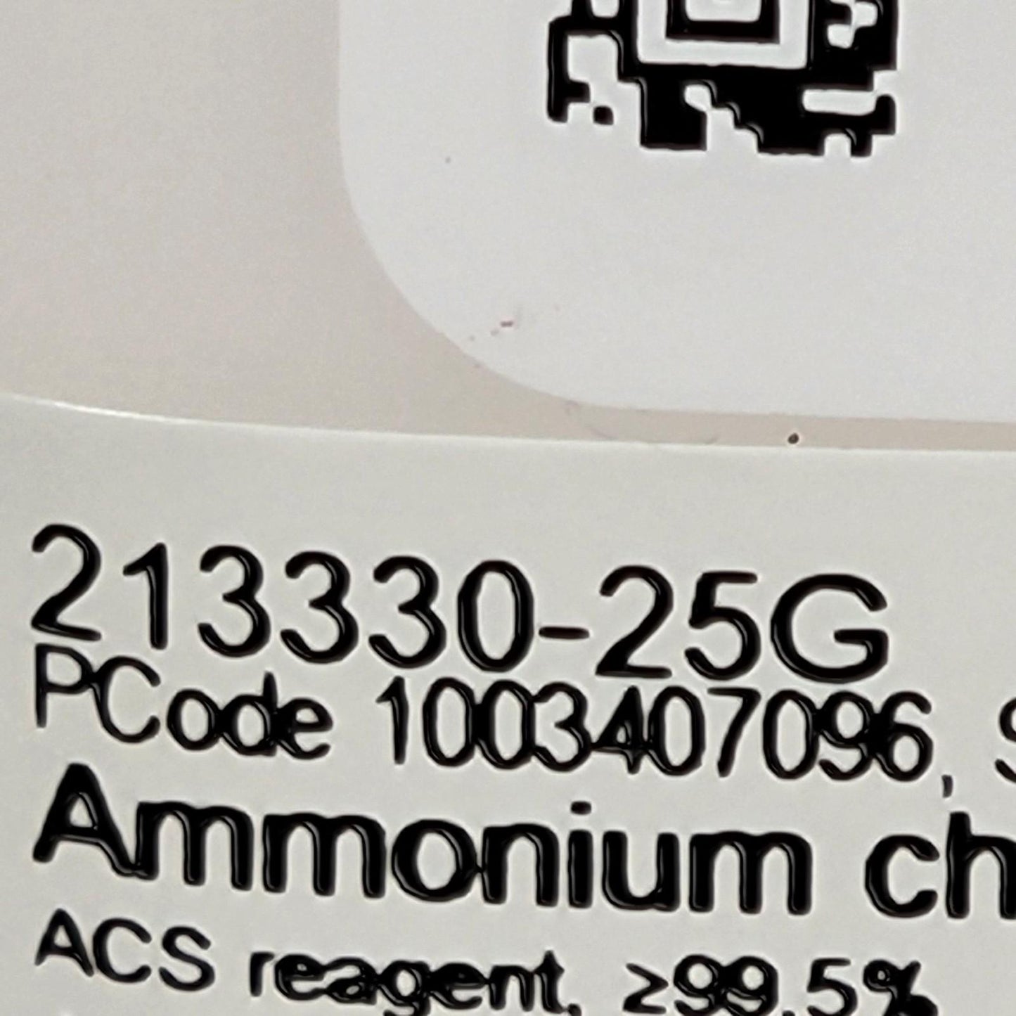 Sigma-Aldrich 213330-25g Ammonium Chloride ACS Reagent ≥99.5% NH4Cl 25g