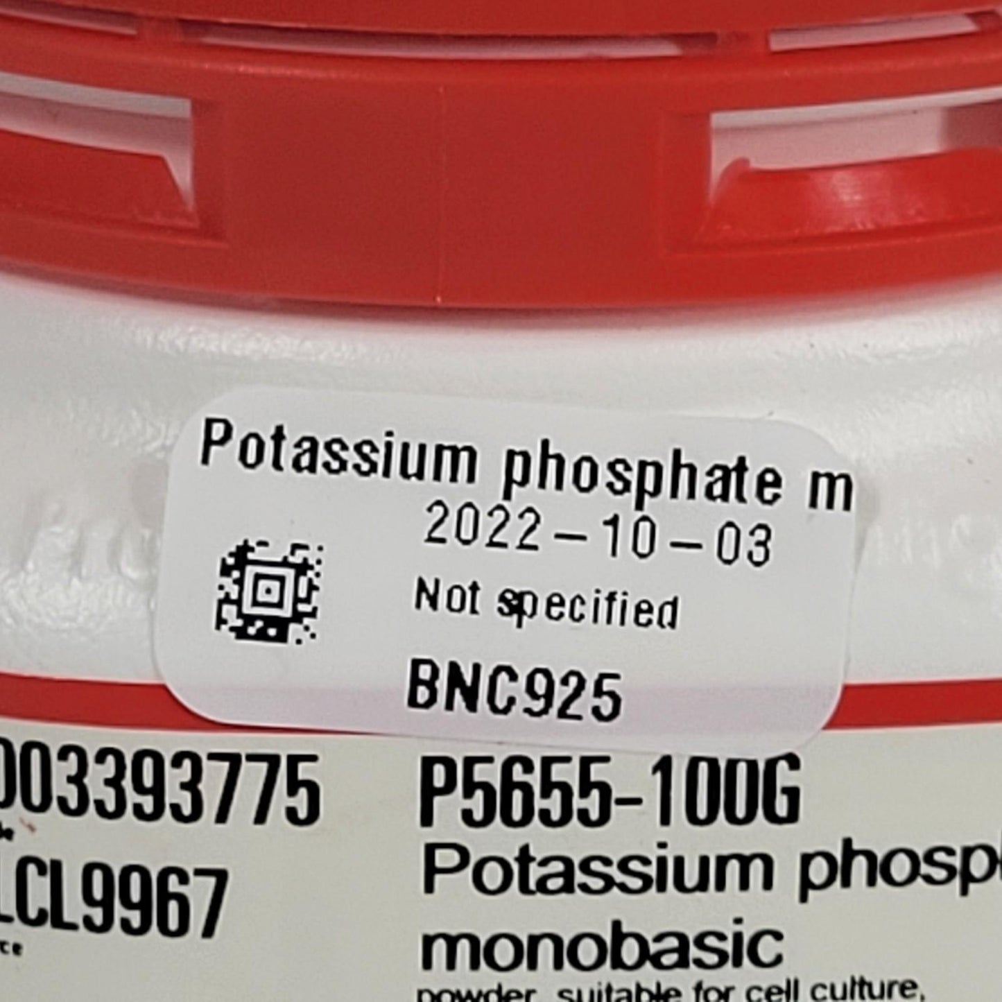 Sigma-Aldrich G8270 Dextrose P5655 Potassium Phosphate Monobasic C0750 Caffeine