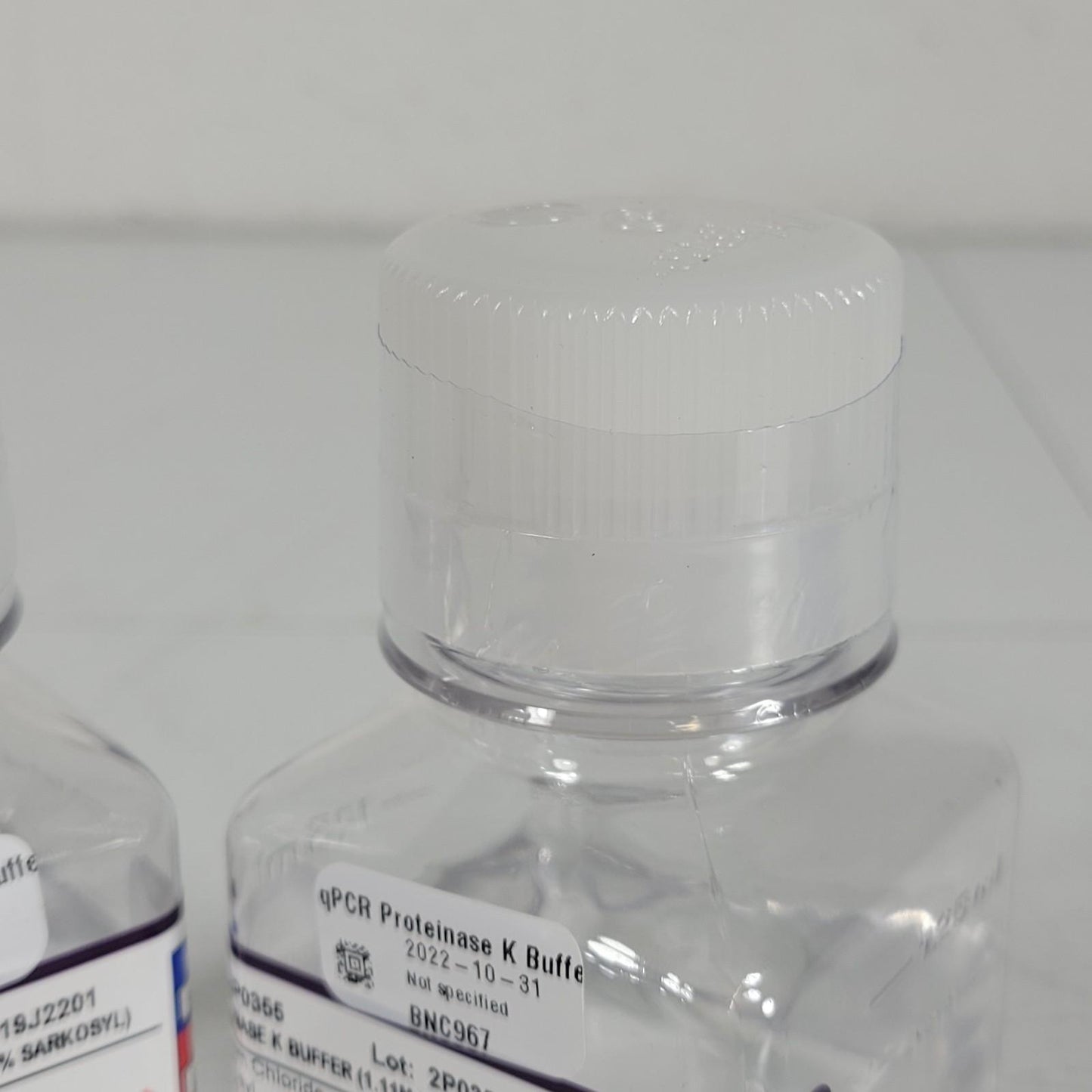 Lot of 2 Teknova 2P0355 qPCR Proteinase K Buffer 100 mL Each