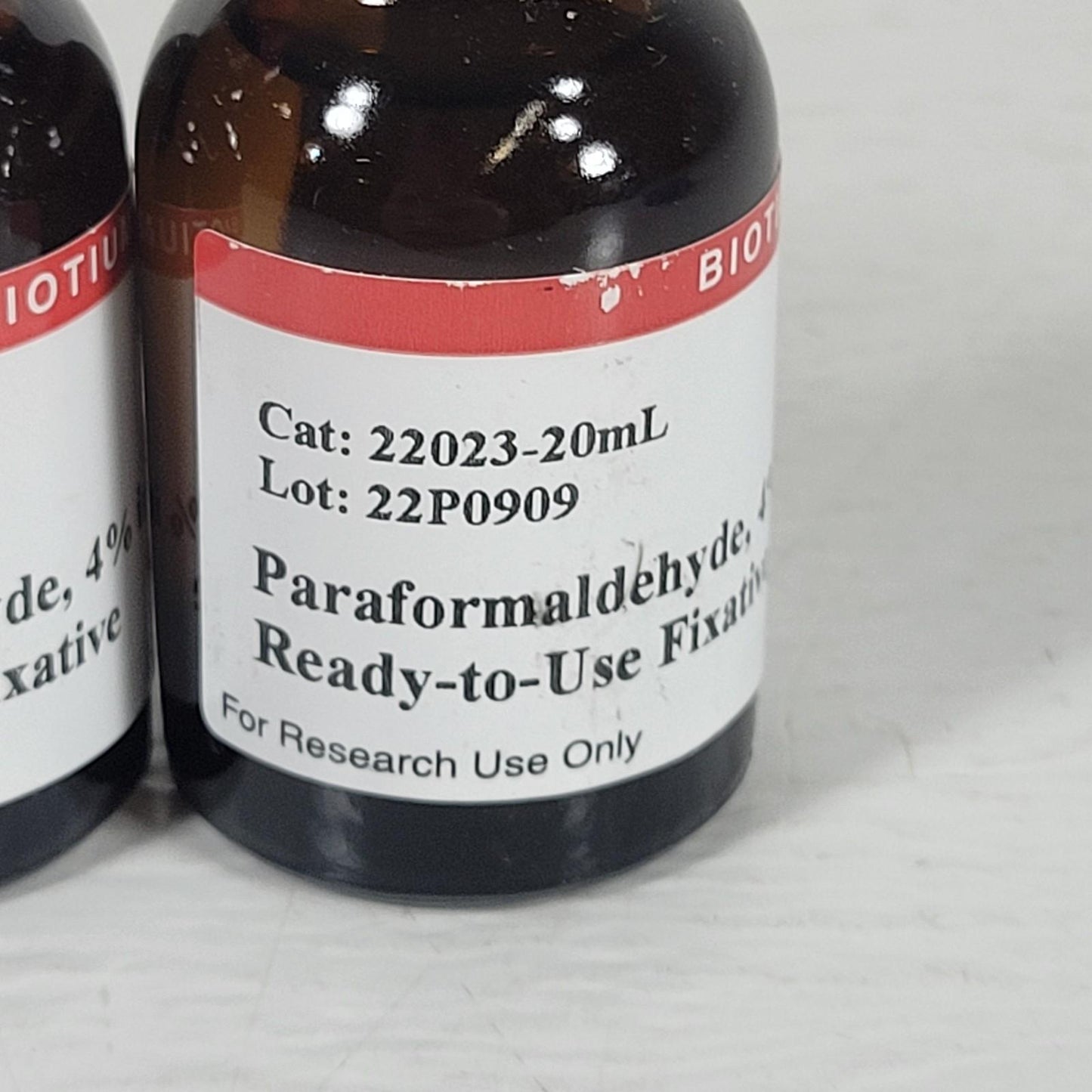 Lot of 3 Biotium 22023-20mL Paraformaldehyde 4% PBS Ready-to-Use Fixative 20 mL