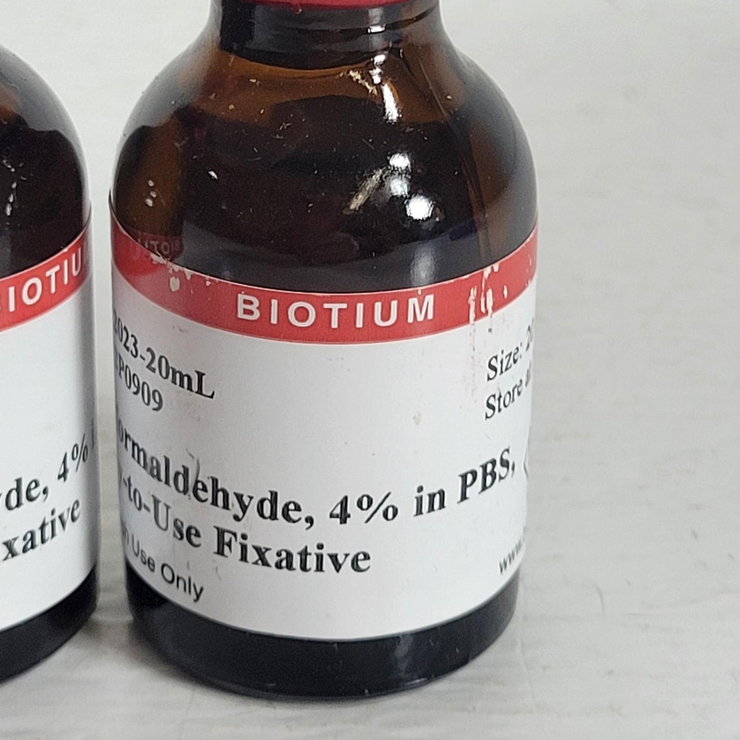 Lot of 3 Biotium 22023-20mL Paraformaldehyde 4% PBS Ready-to-Use Fixative 20 mL