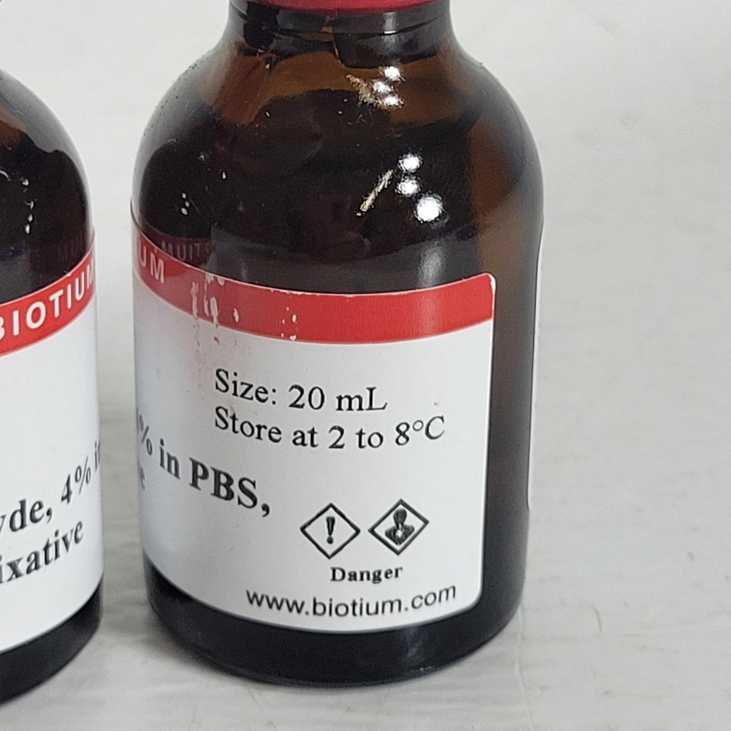 Lot of 3 Biotium 22023-20mL Paraformaldehyde 4% PBS Ready-to-Use Fixative 20 mL