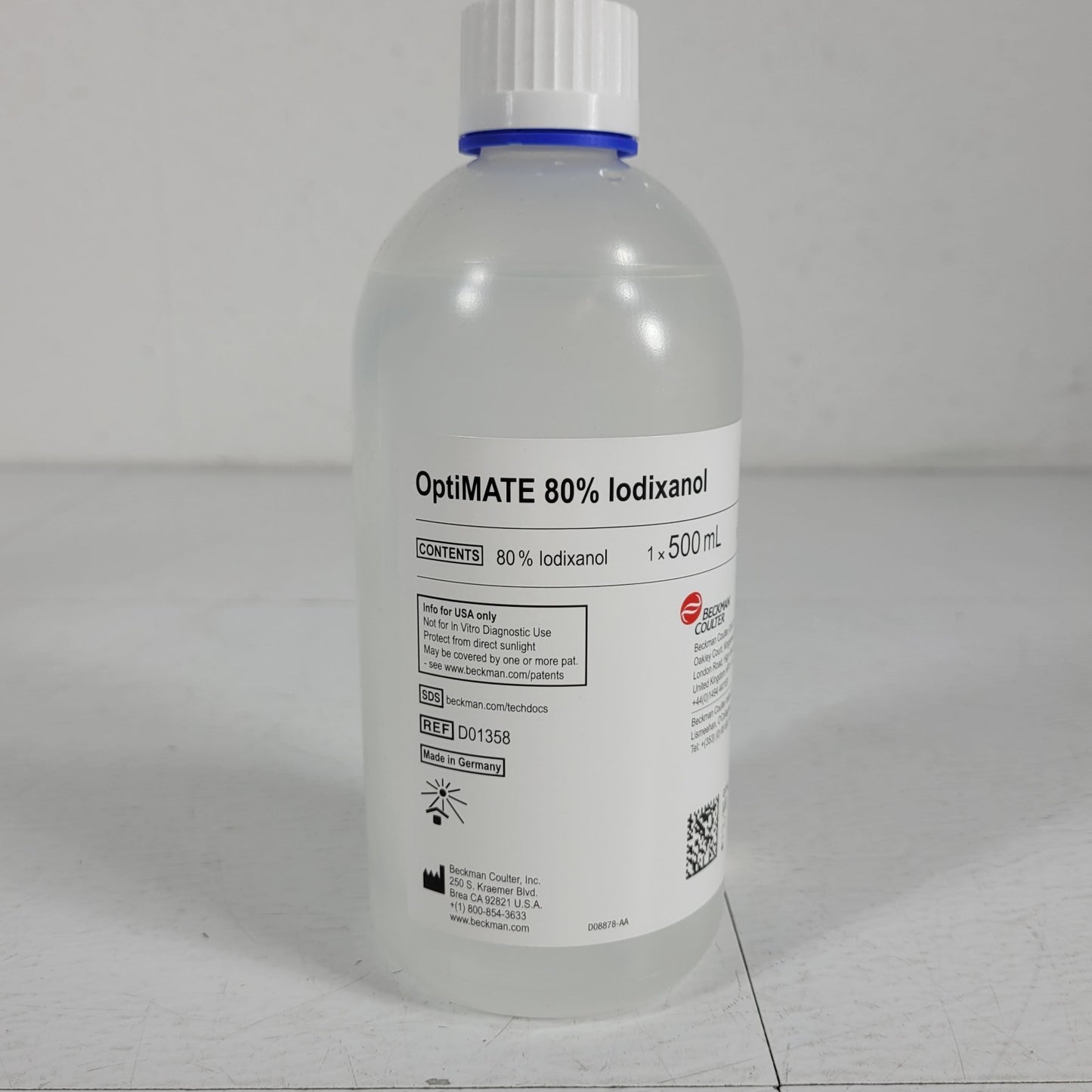 Beckman Coulter D01358 OptiMATE 80% Iodixanol Purification Step Gradients 500 mL