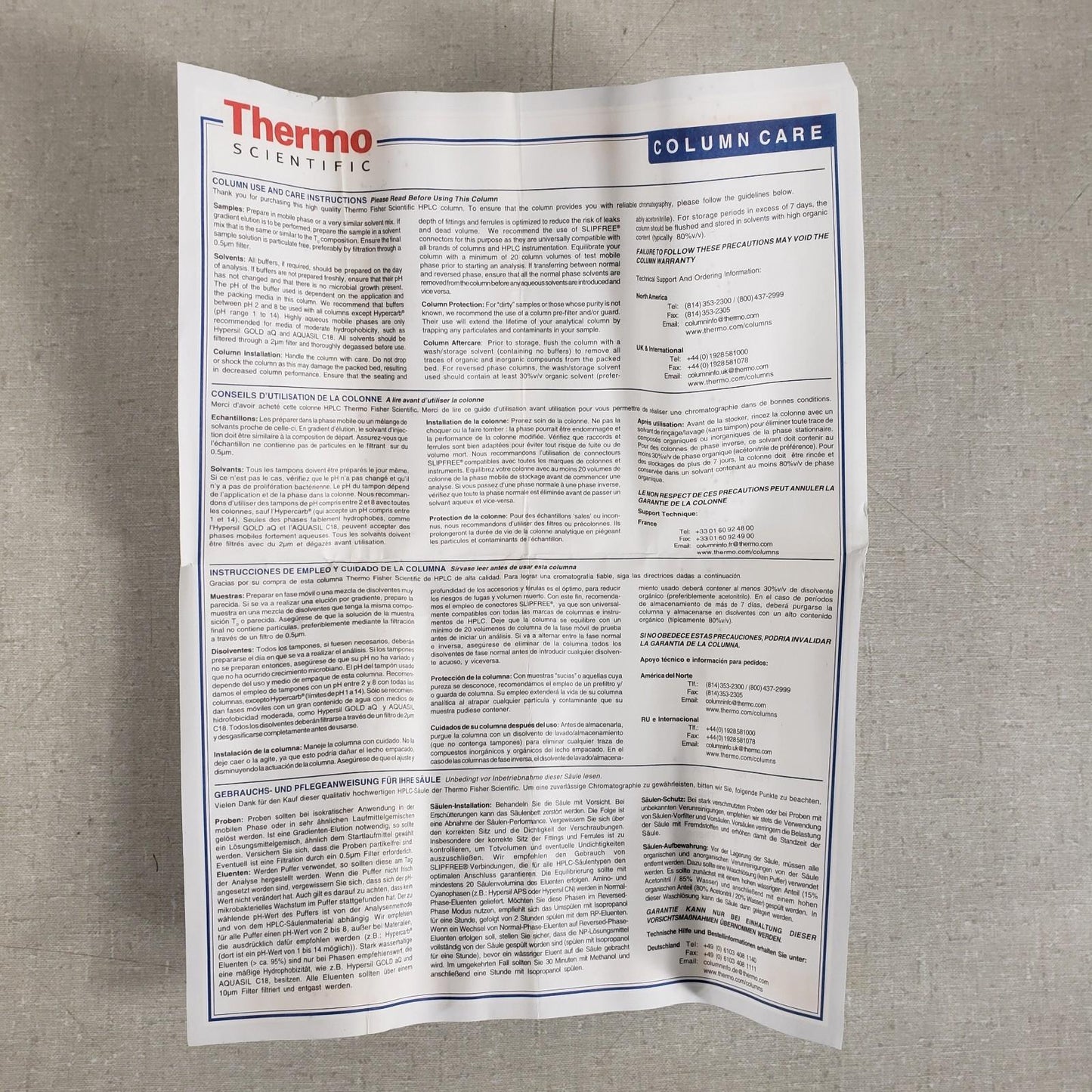Thermo Scientific 72105-254668 HPLC Column Biobasic-18 5u 250mm x 4.6mm Chromat
