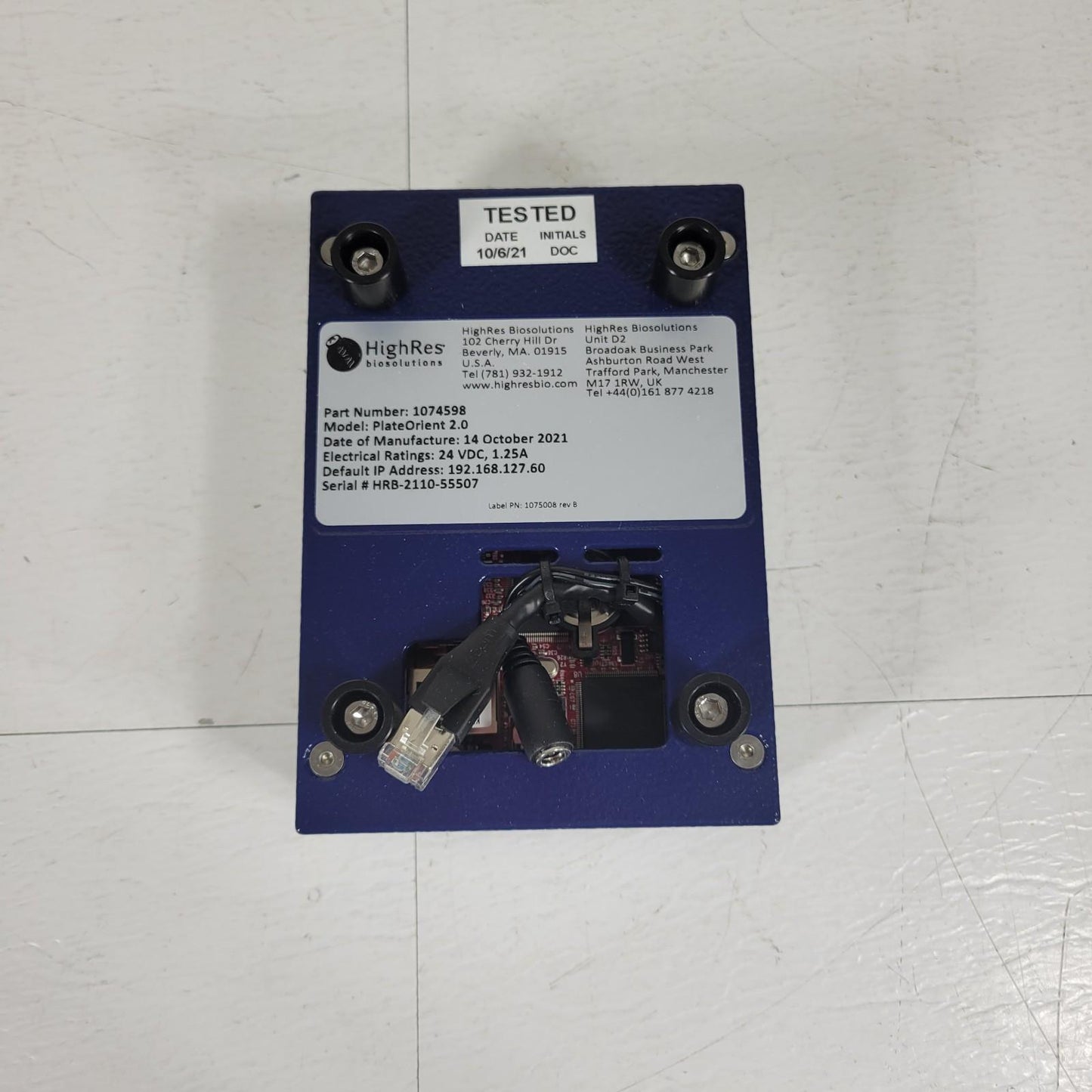 HighRes Biosolutions 1074598 PlateOrient 2.0 Automated Microplate Orientator