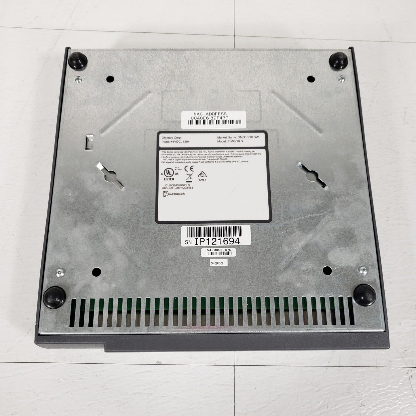 Dialogic PIMG80LS Analog FXO 8-Line Media Gateway DMG1008LSW