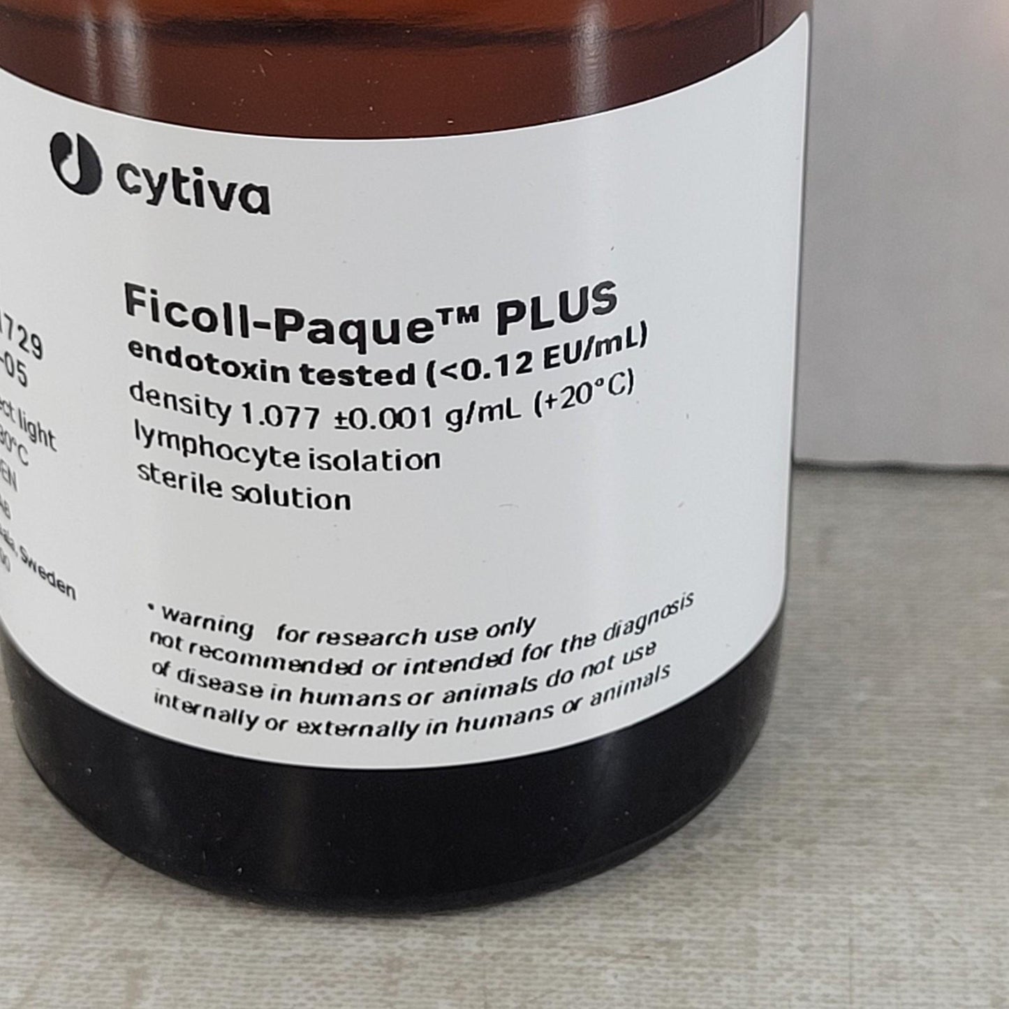 Lot of 4 Cytiva 17144002 Ficoll-Paque PLUS Density Gradient Media ~100mL Each