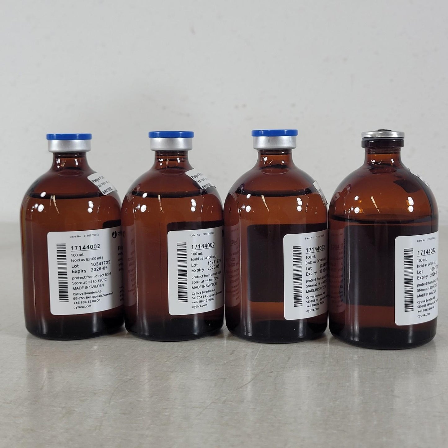 Lot of 4 Cytiva 17144002 Ficoll-Paque PLUS Density Gradient Media ~100mL Each