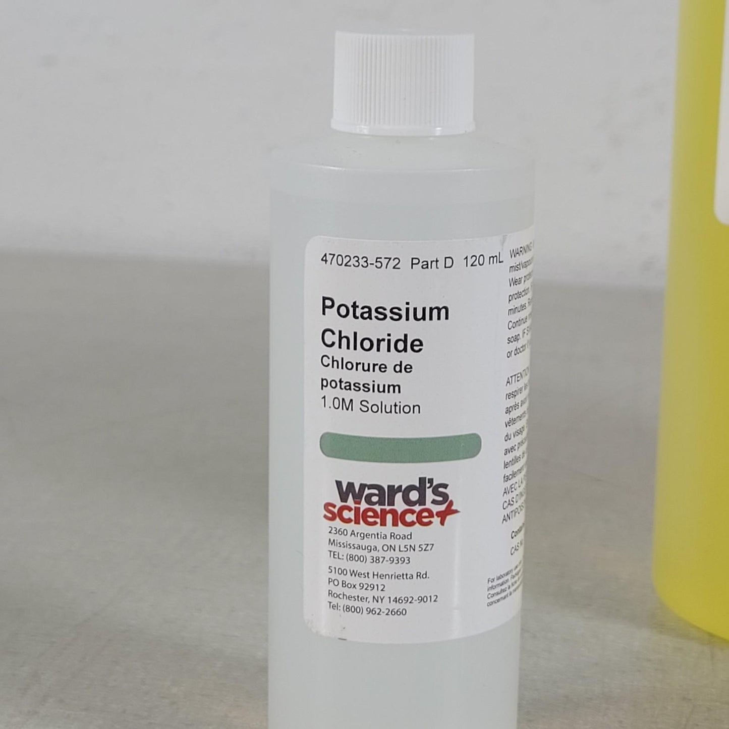 Parts of Ward's 470233-572 pH Buffer Kit pH 7 pH 4 pH 12 Potassium Chloride